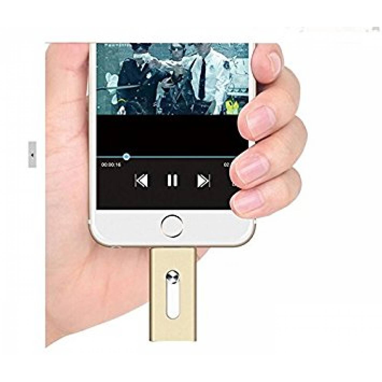 Memoria Externa Lightning Wandera 2en1 Usb Ios 128gb -oro