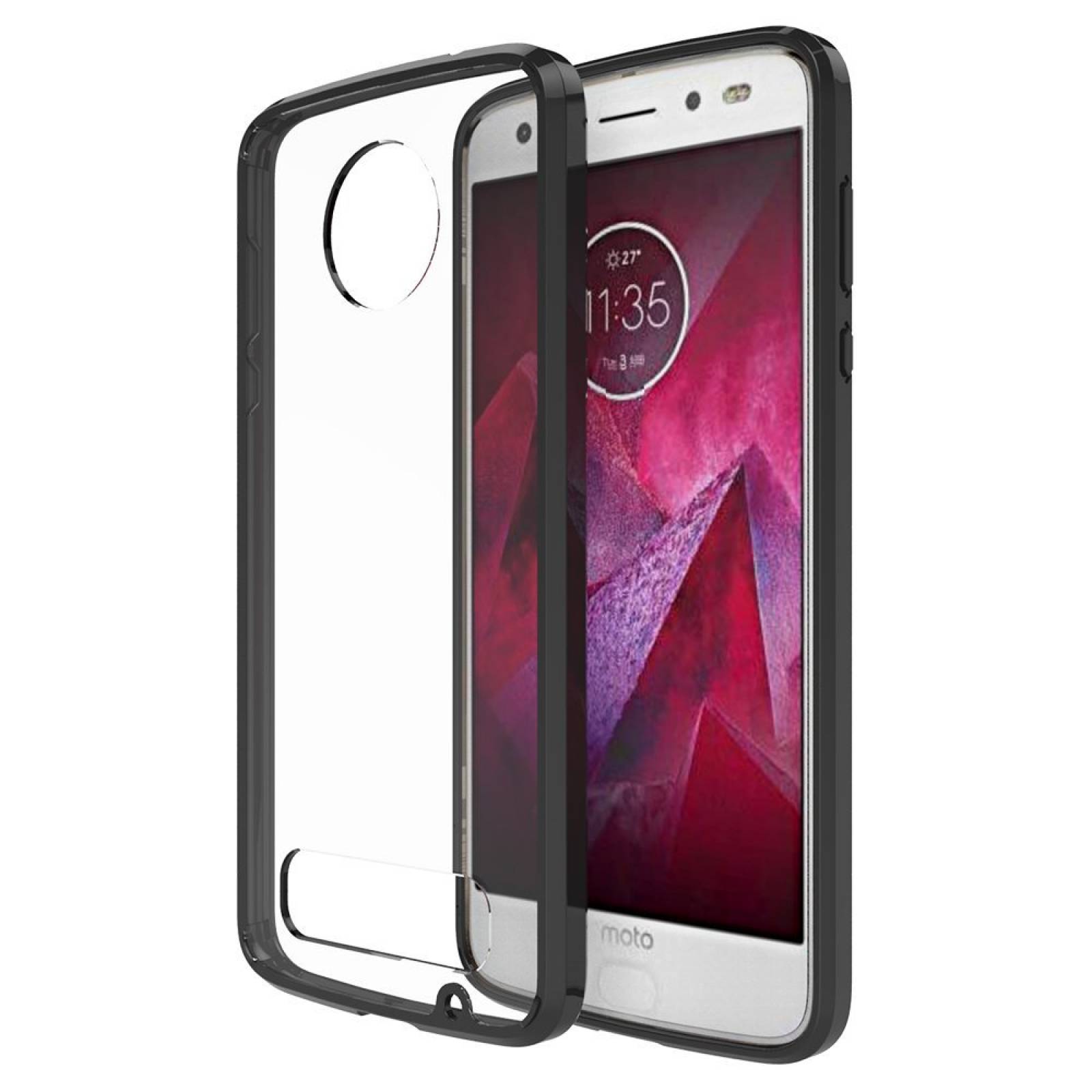 Moto Z2 fuerza funda Moto Z2 fuerza edición Dretal fu -Negro