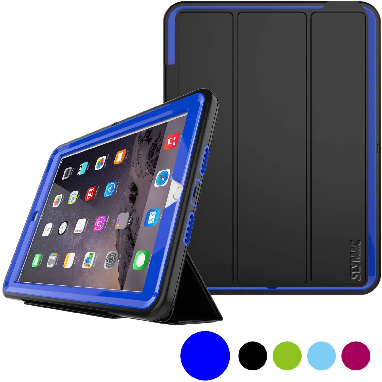 Funda Seymac Stock Para Ipad 2017 (a 1822,a 1823) 9.7 -azul