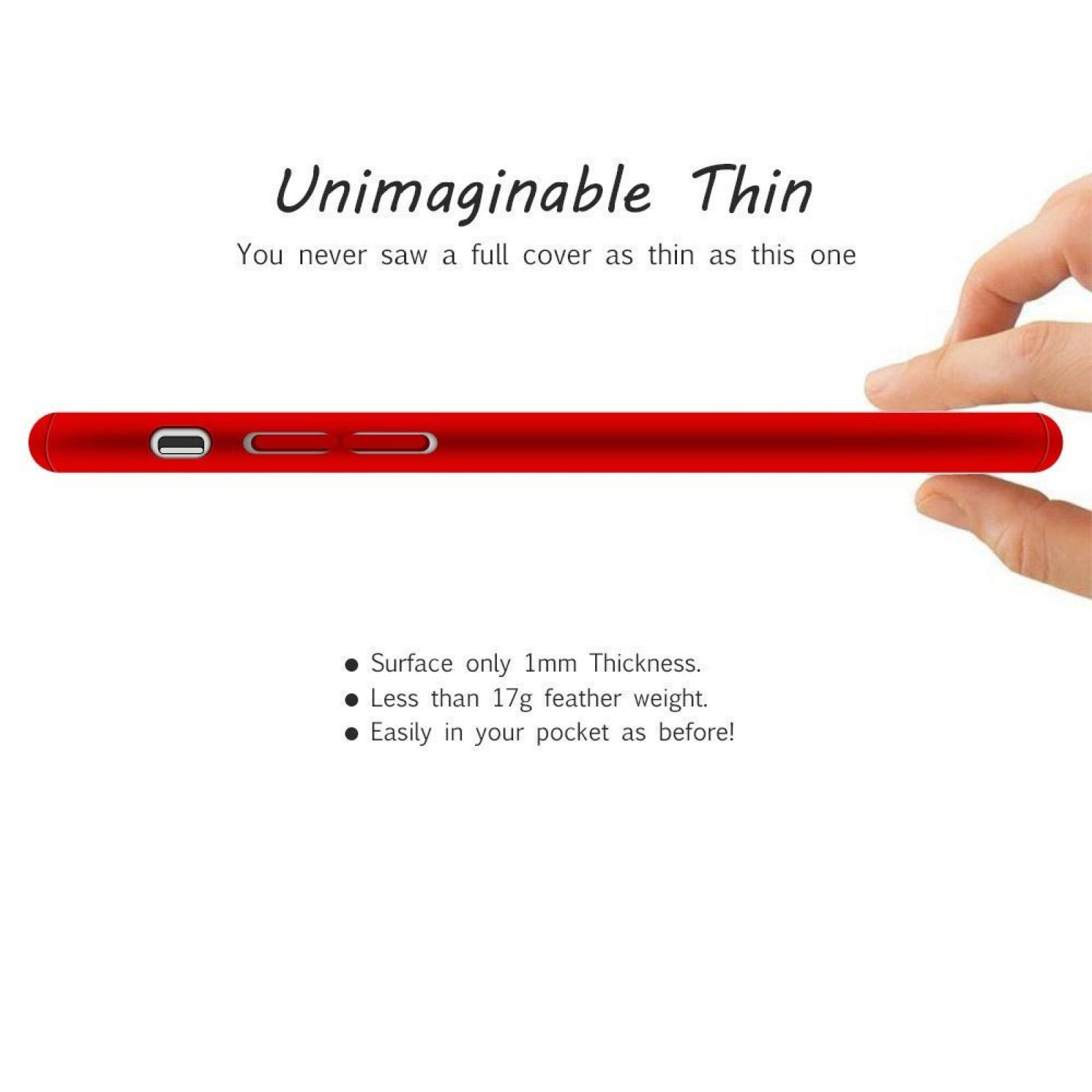 Funda Jorty Para Iphone 7 Plus Protección 360 -rojo