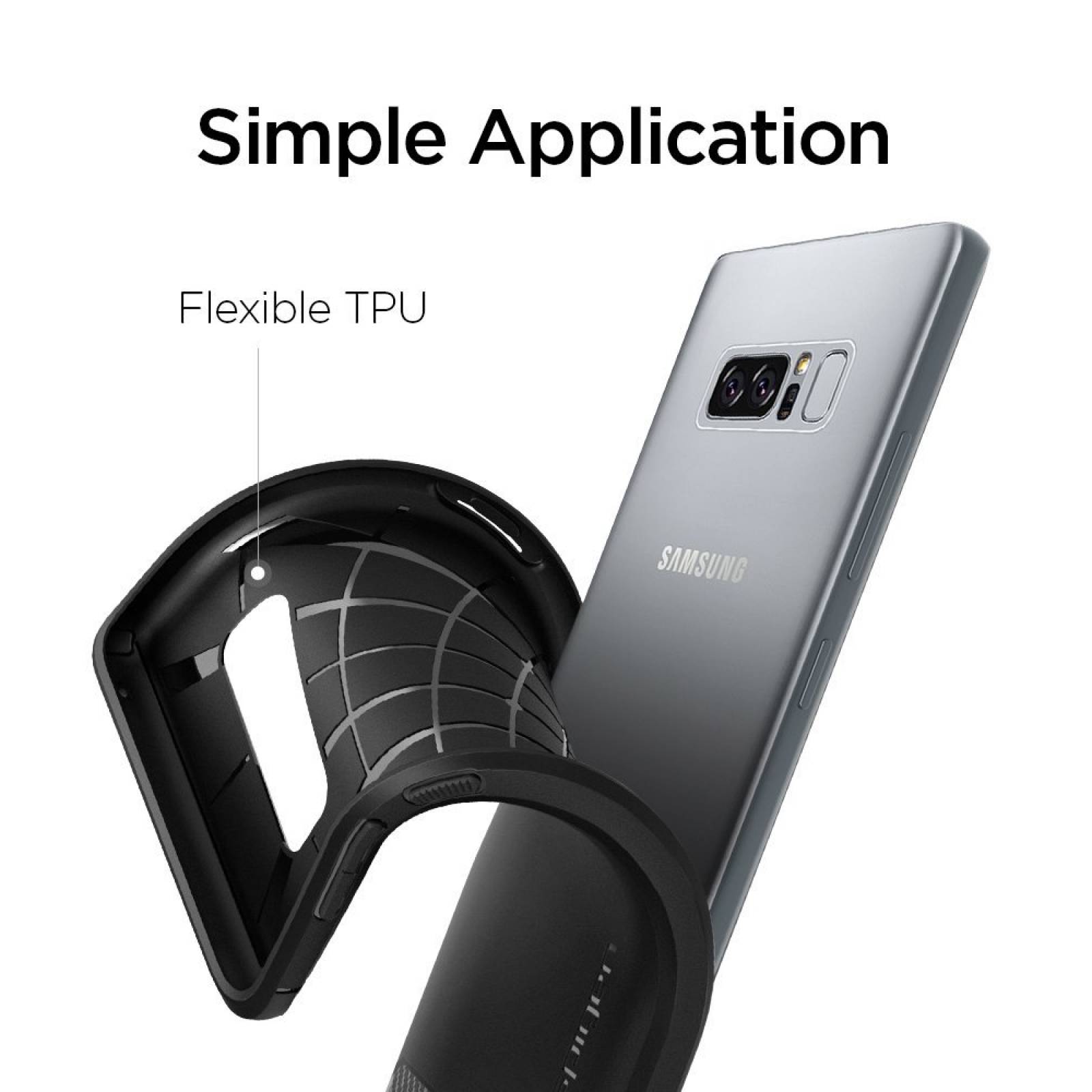 Funda Spigen Fibra De Carbón Resistente Galaxy Note 8 -negro