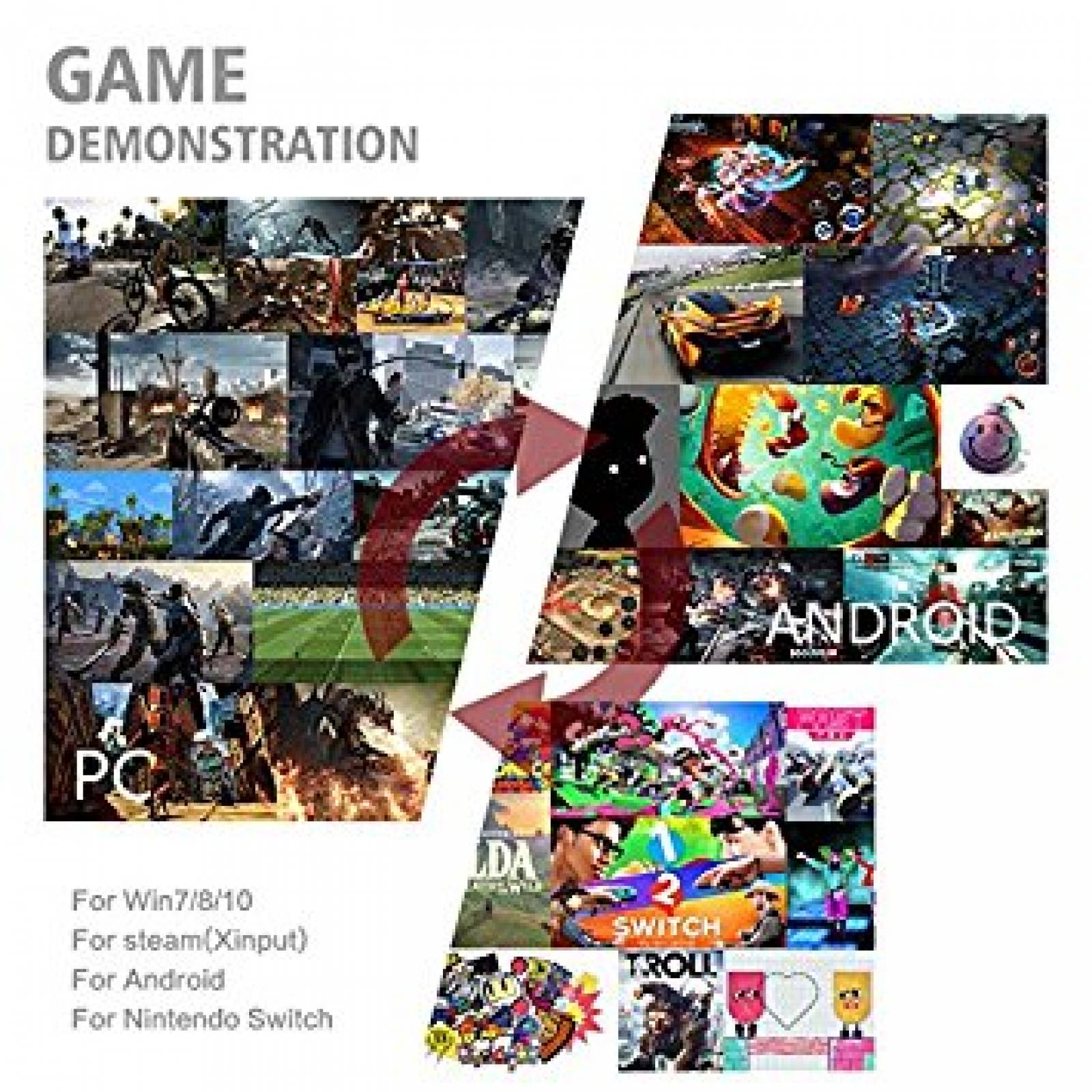 Control Zd-t Inalámbrico Usb Para Switch Pc Android -negro