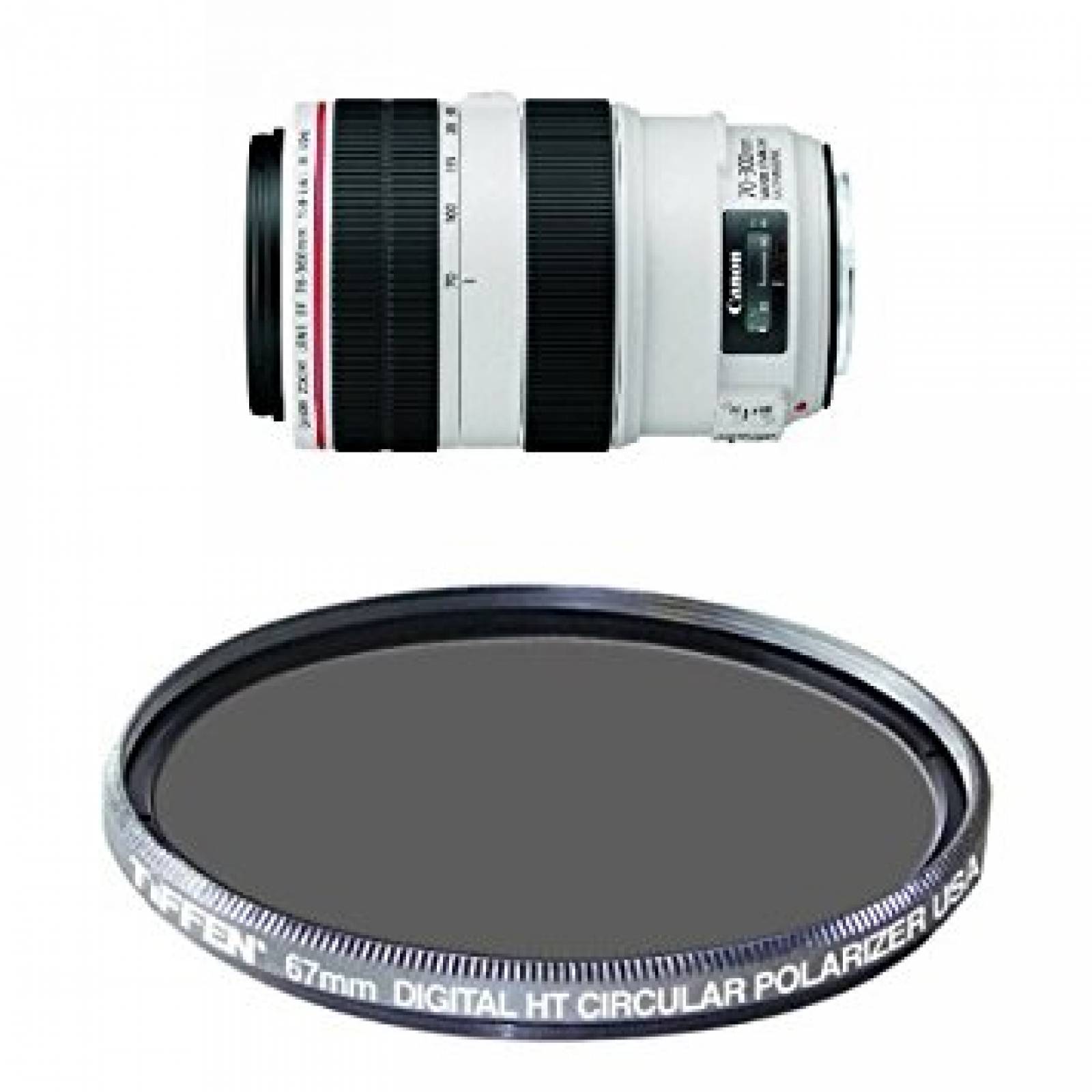 Lente Canon Ef 70-300mm F/4-5.6l Usm+ Filtro Polarizado 67mm