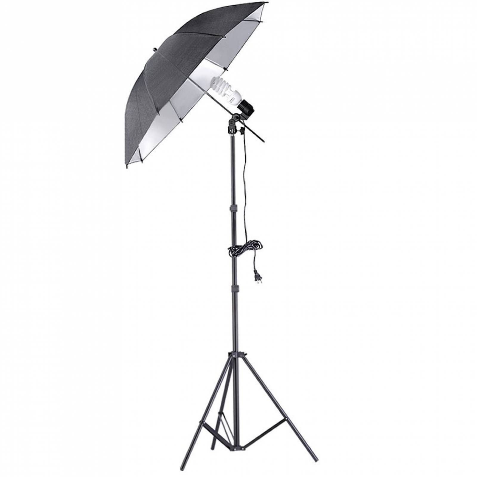 Sombrilla Neewer Kit Foto Estudio Stand200w 5500k 7ft -plata