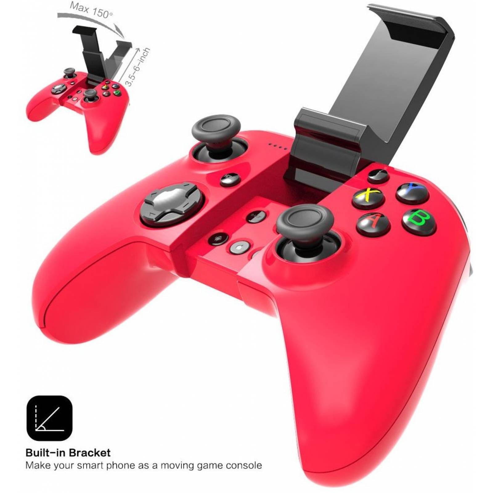 Control Inalámbrico Mygt Bluetooth Android Pc Juegos -rojo