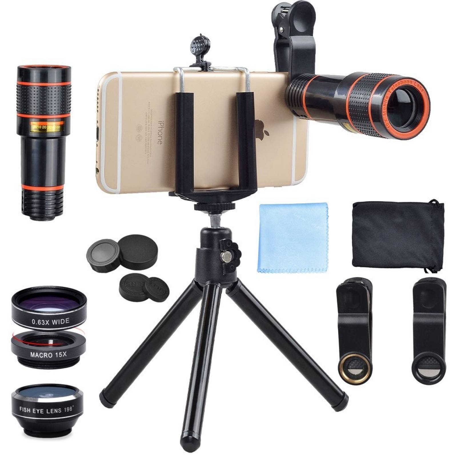 Kit De Lentes Para Smartphone Apexel Apl-hs12xdg3 4 En 1