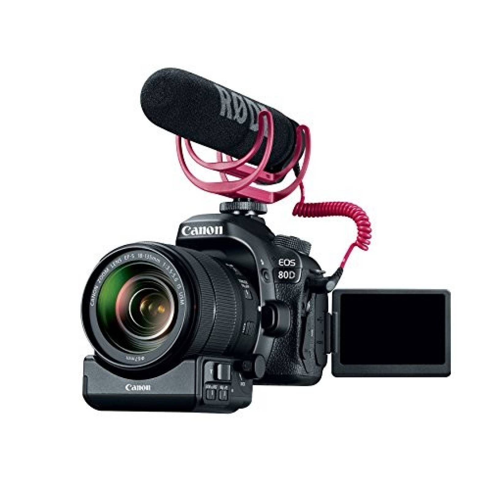 Cámara de Video Canon EOS 80D EF-S 18–135mm Microfono -Negro