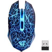 Mouse Gamer Vegcoo C10 Inalámbrico 2400 Dpi 7 Botones -Negro