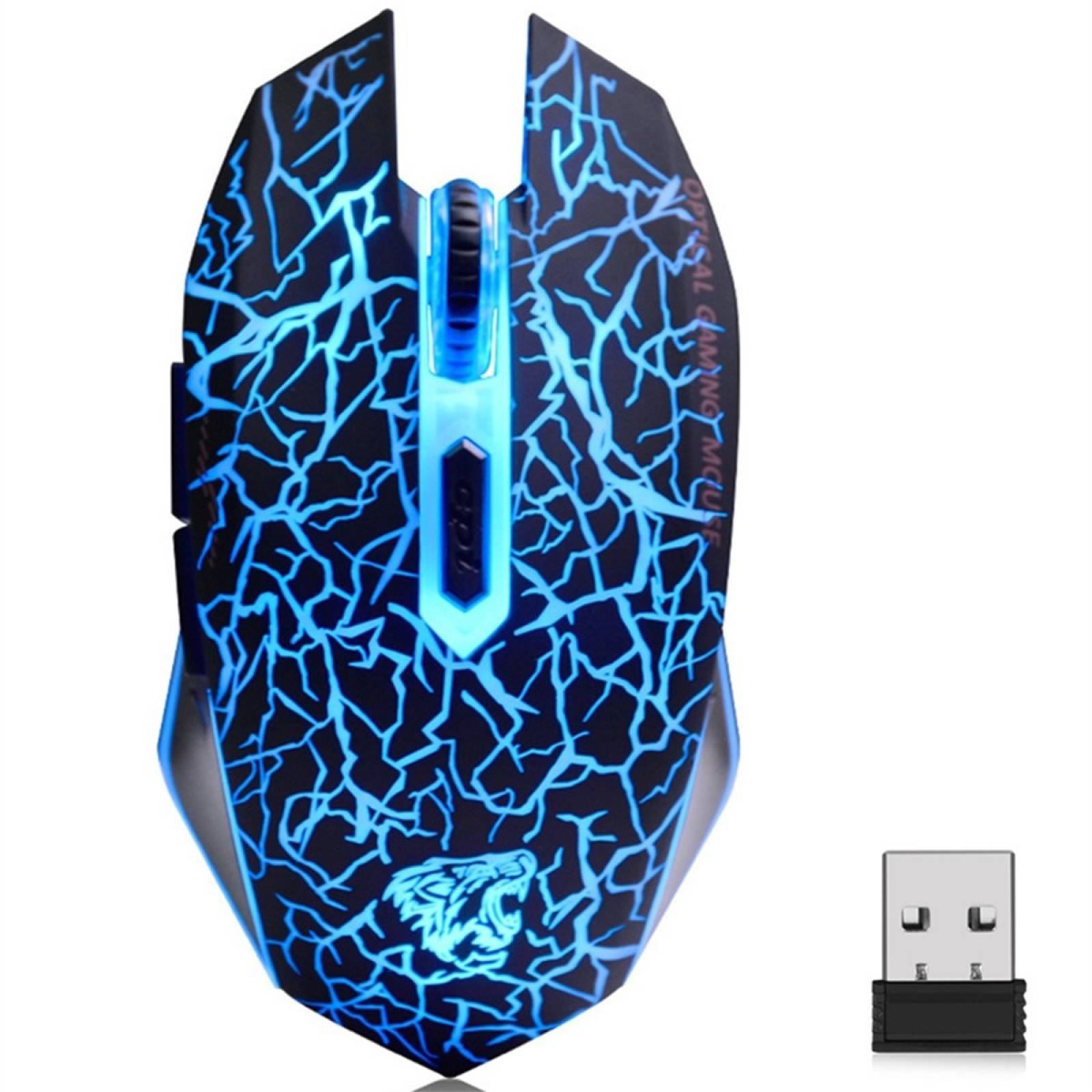 Mouse Gamer VEGCOO C10 Inalámbrico 2400 DPI 7 Botones -Negro