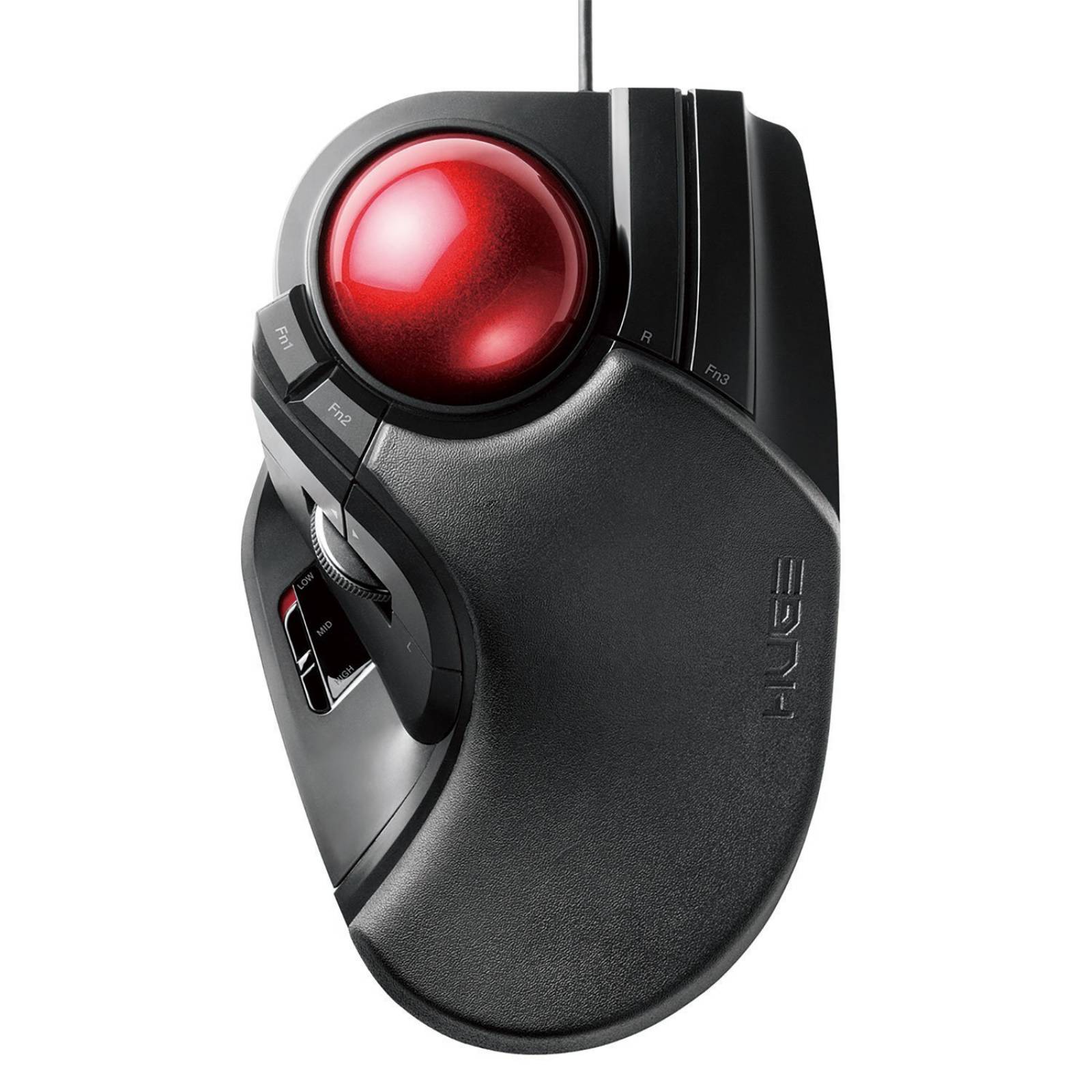 Mouse Trackball Elecom M-ht1urbk Gaming Alambrico L -negro