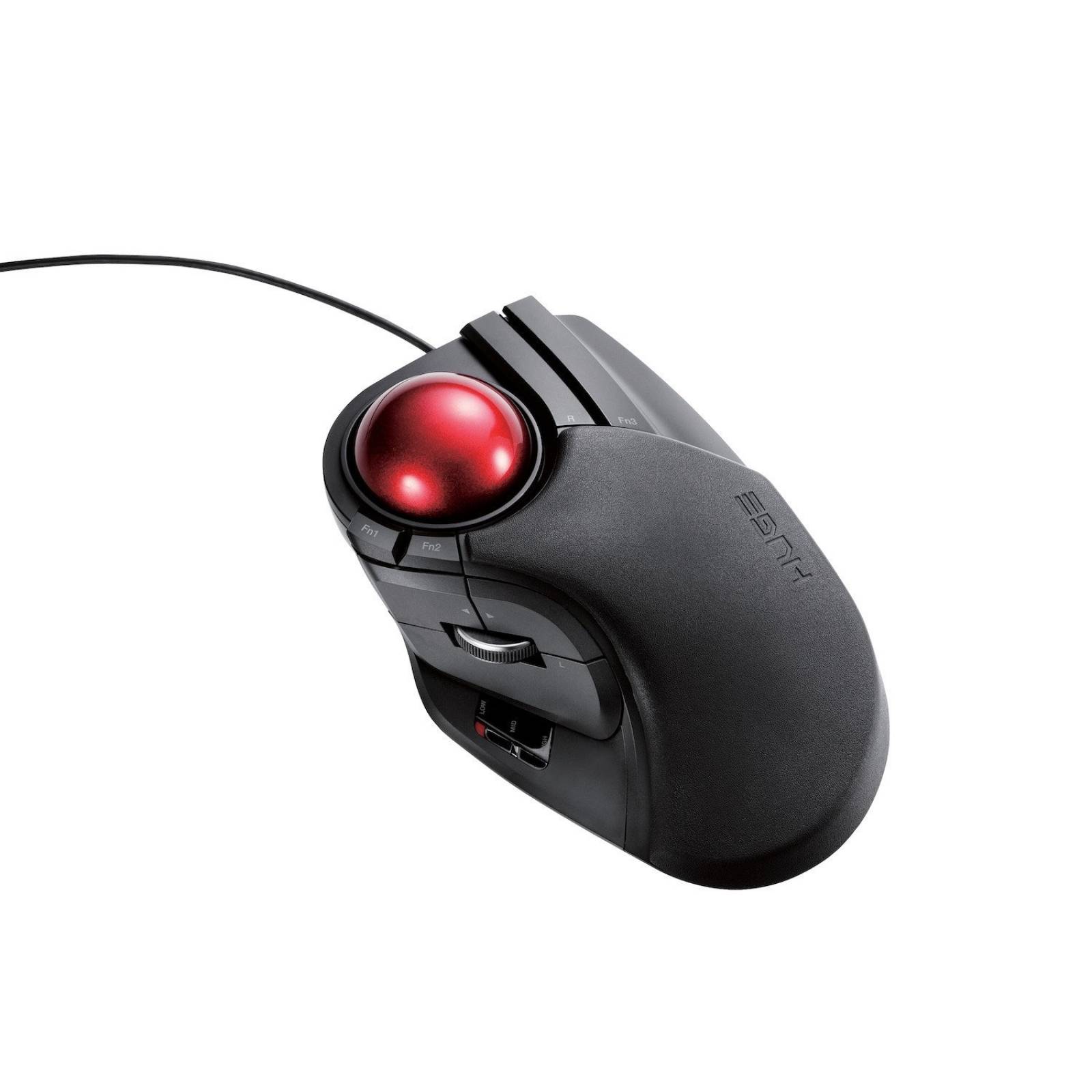 Mouse Trackball Elecom M-ht1urbk Gaming Alambrico L -negro