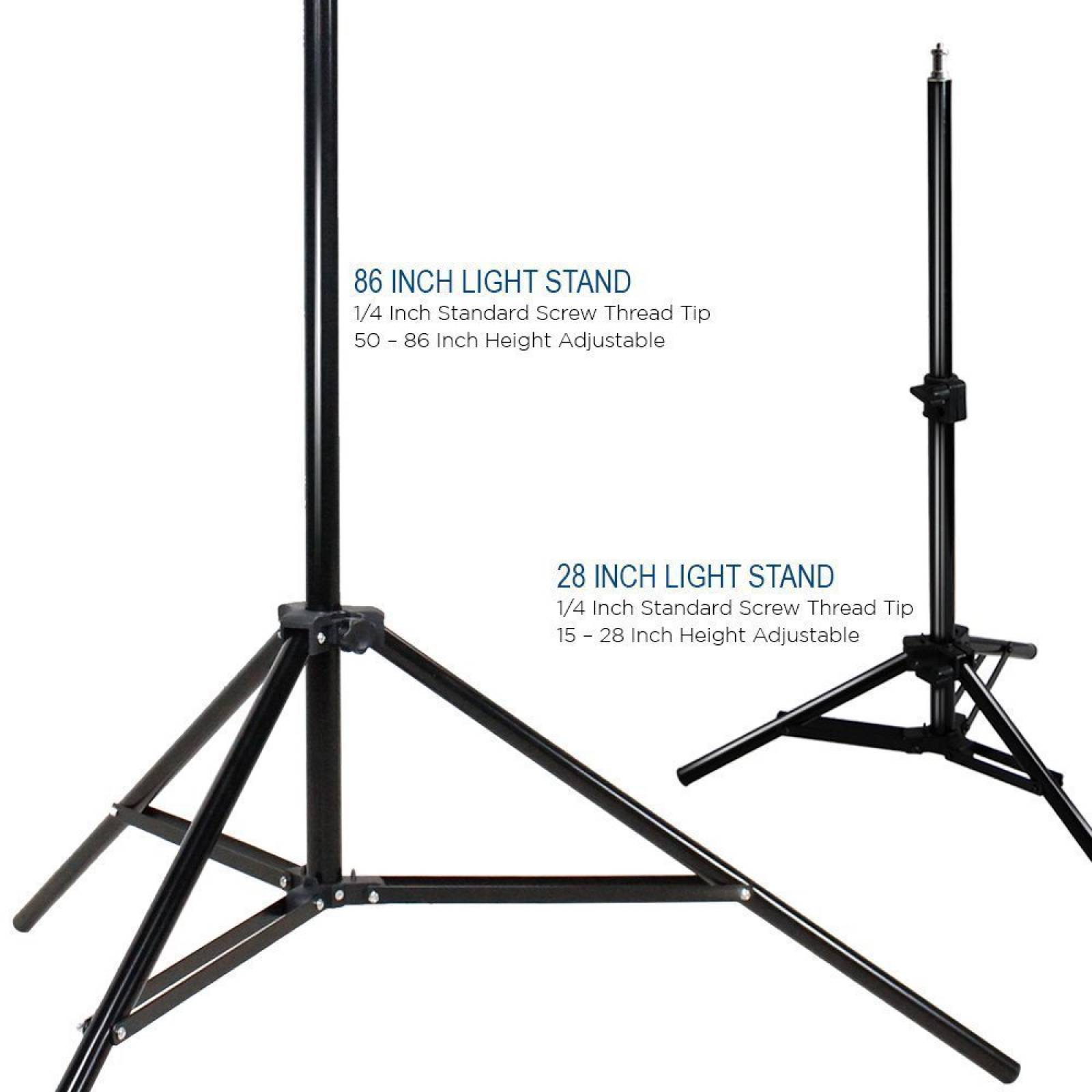 Sombrilla Limostudio Kit De Luz Triple 800 W, 2 Paraguas