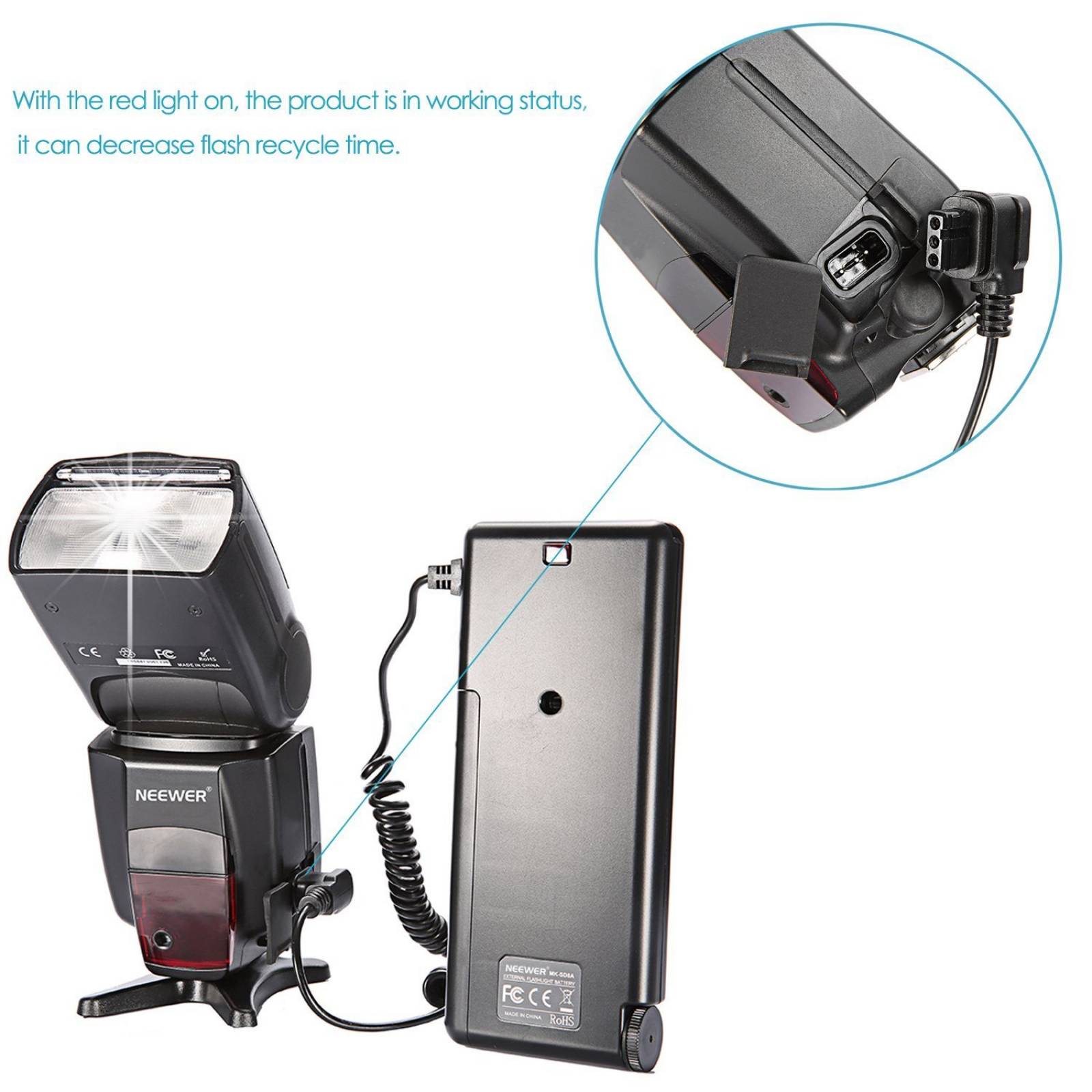 Batería Externa Neewer Para Canon, 6baterías Aa No Incluidas