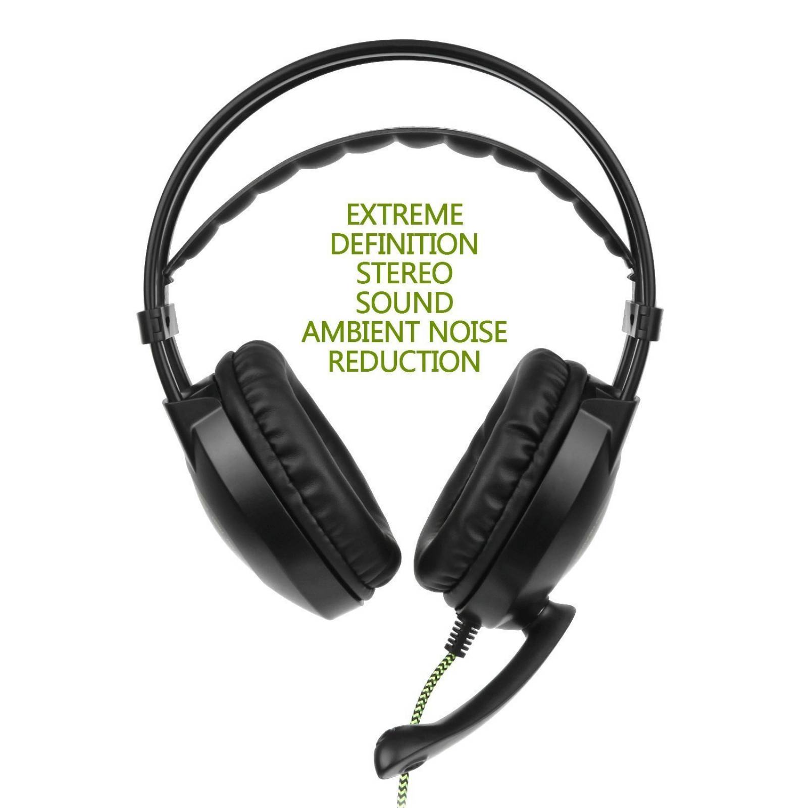 Auriculares Sades Sa801 3.5mm Estereo -verde Negro