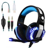 Diadema Gamer Bluefire Estereo Mic Led Pc Xbox Ps6 -Azul