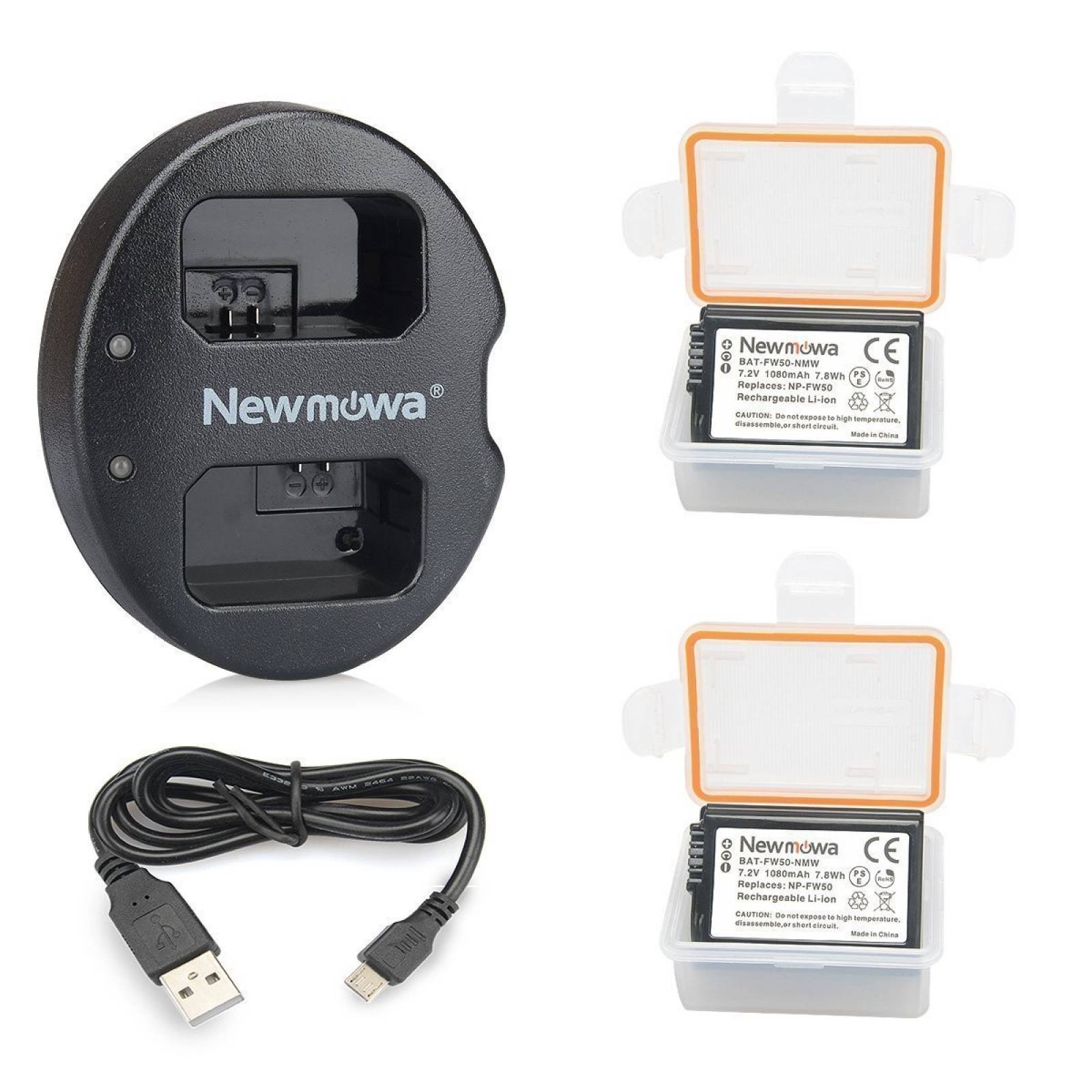 Cargador Newmowa Reemplazo Para Sony Np Fw50 2 Baterías