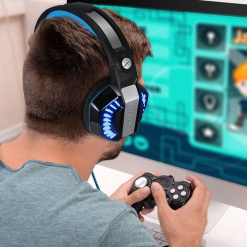 Auriculares Gm-20 Con Microfono, Led Para Xbox One Ps4 -azul