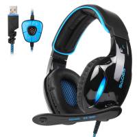 Diadema Gamer Sades Sa902 Mic 7.1 Canales Usb Overear -Negro