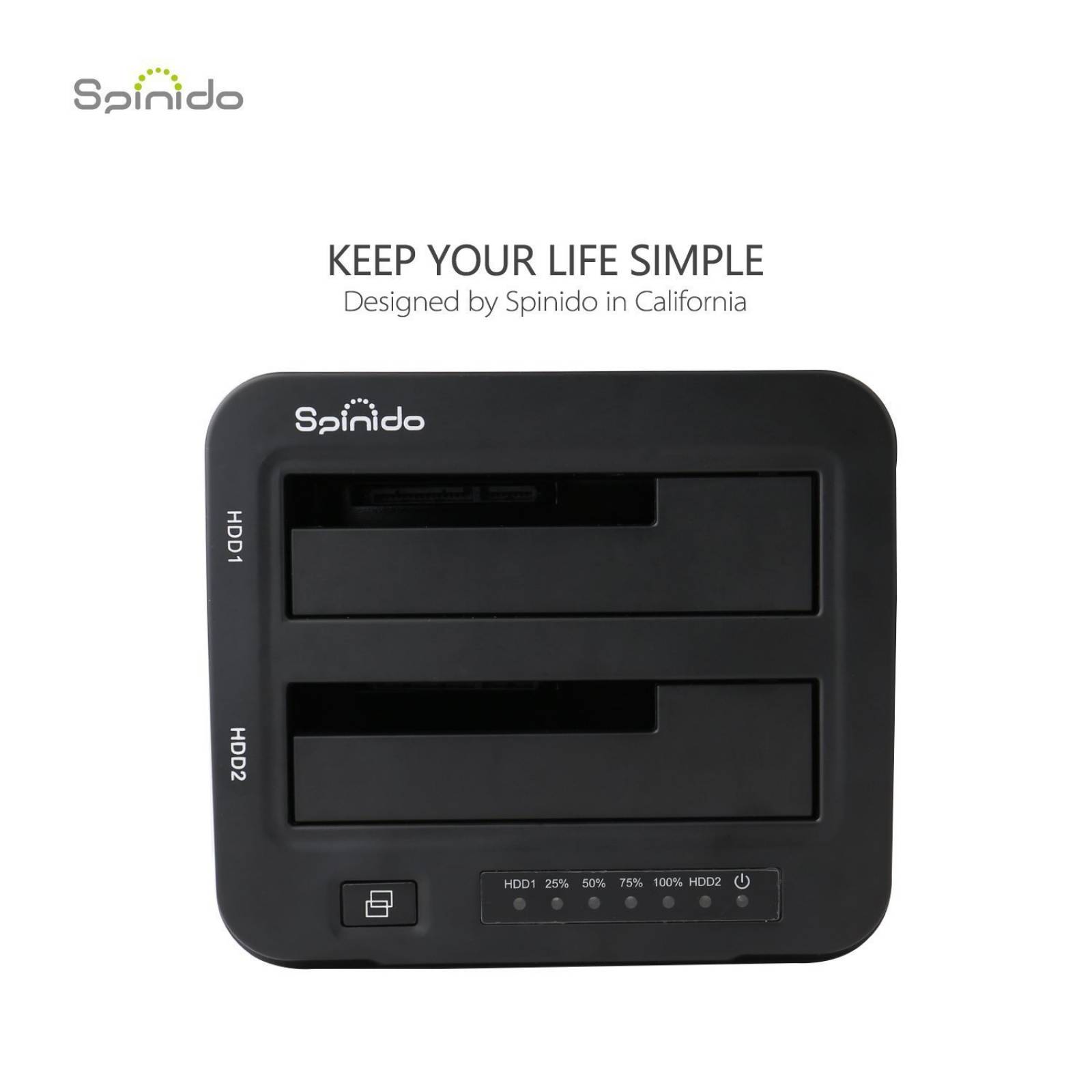 Adaptador Spinido Usb 3.0 A 2.5/3.5 Hdd Ssd Sata Dual