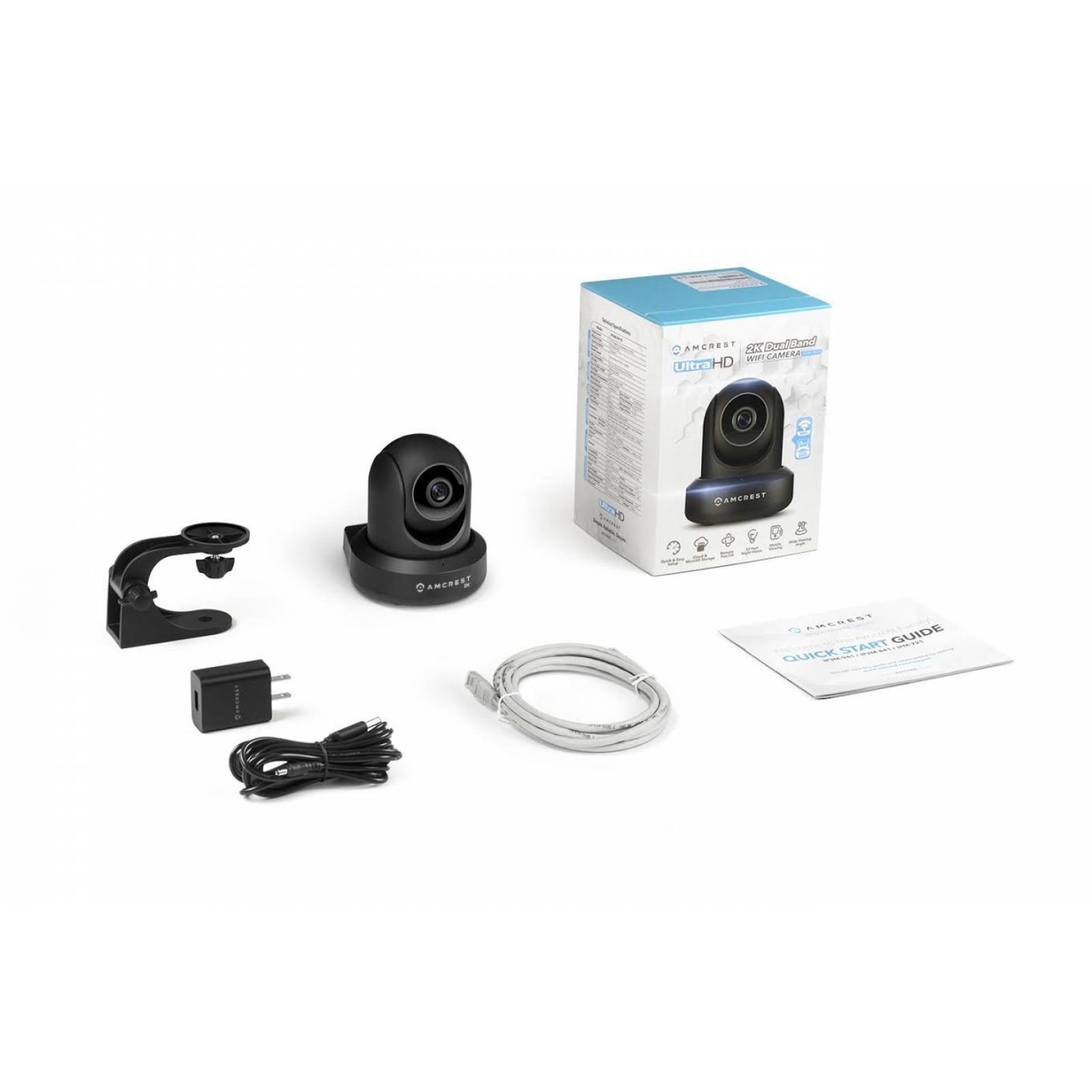 Cámara Seguridad Amcrest Ultrahd 2k Wifi/audio Bid/3mp Negro