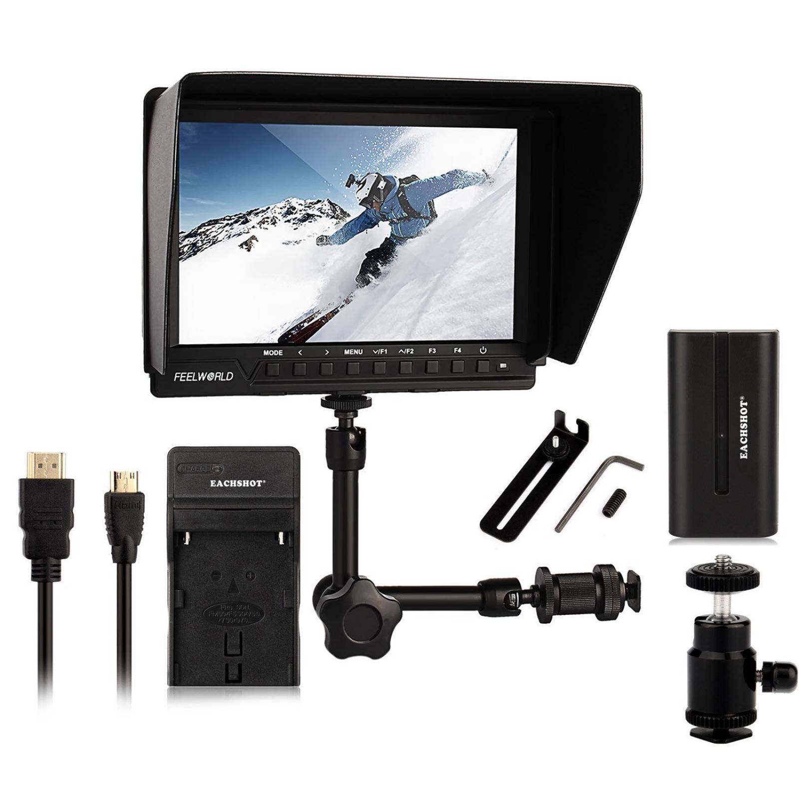 Monitor De Video Eachshot Pantalla 1920x 1200 7  4k Hdmi