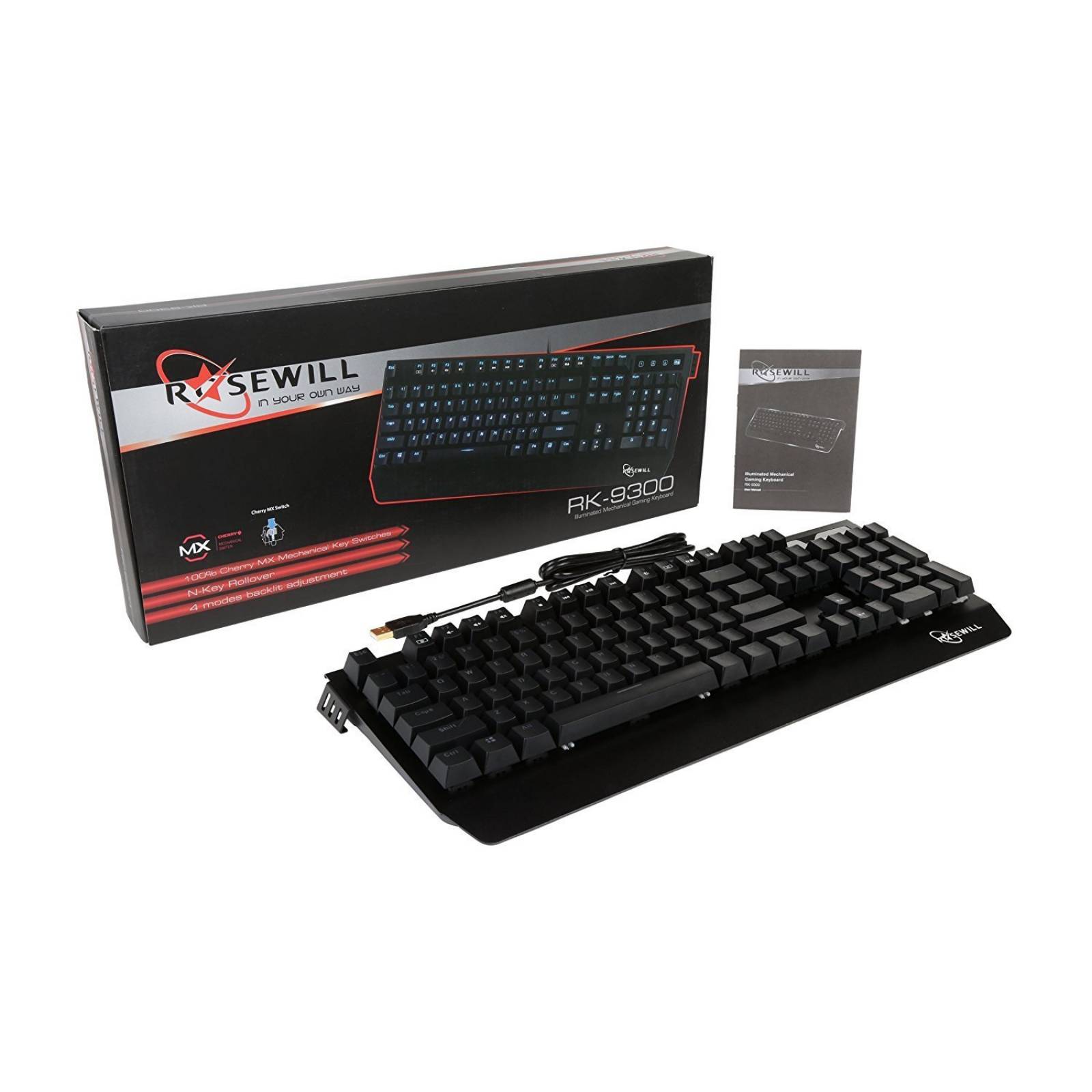 Teclado Gamer Rosewill Rk-9300 Mecánico Switch Azul Led Azul