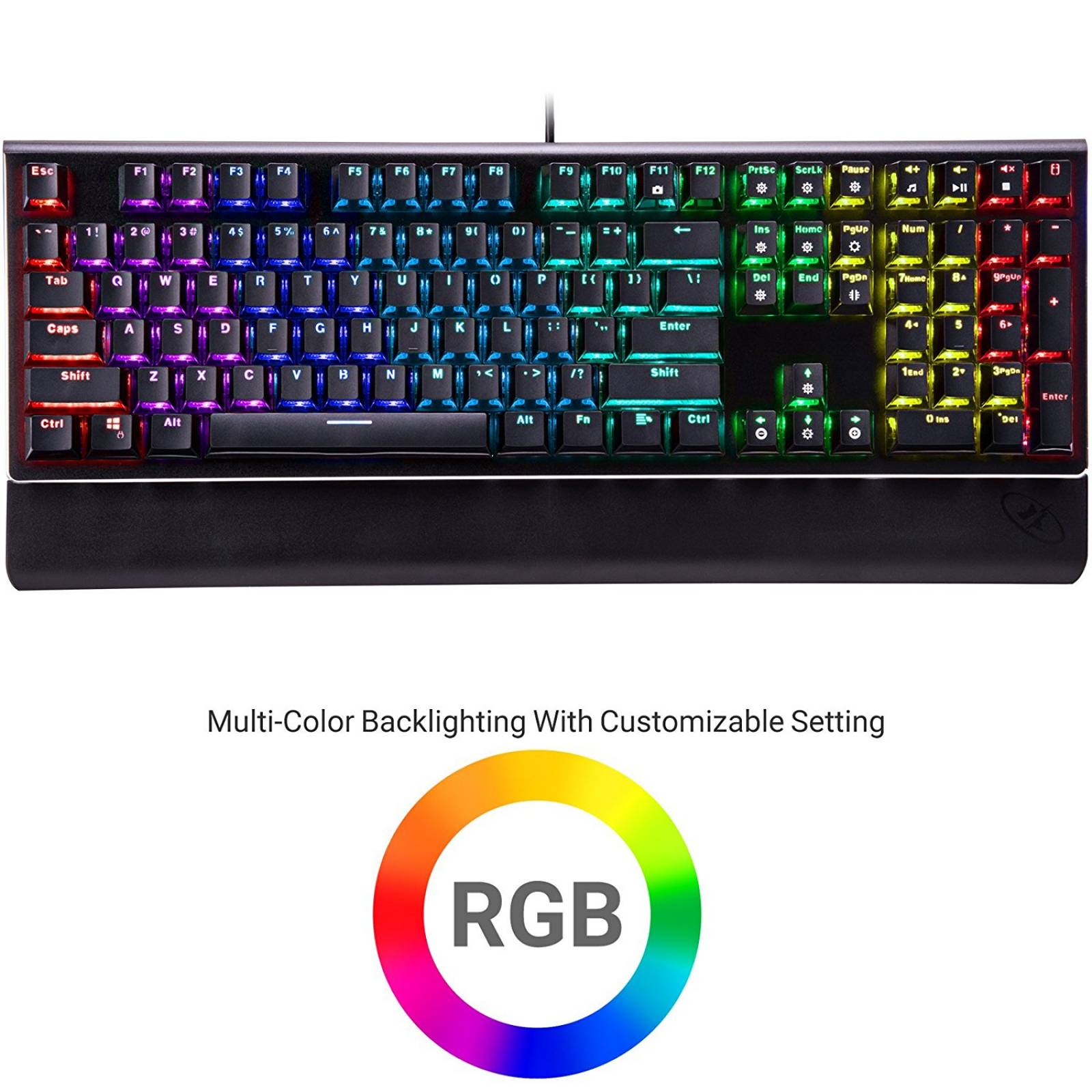 Teclado Gamer Rosewill Neon K85 Rgb Mecánico Switch Brown