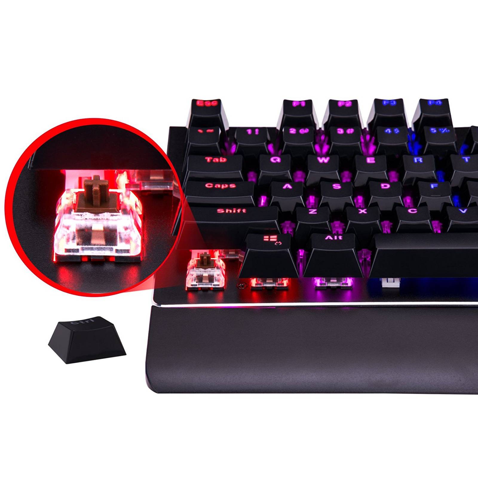 Teclado Gamer Rosewill Neon K85 Rgb Mecánico Switch Brown