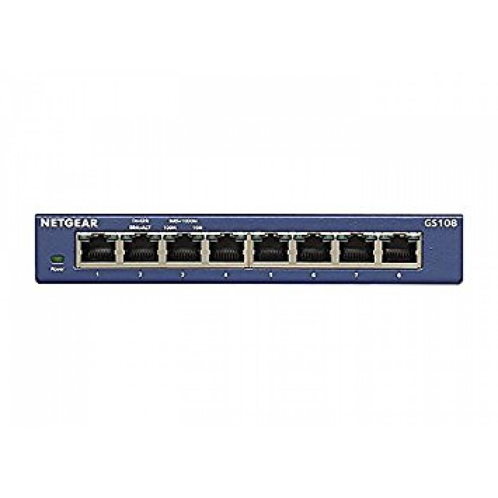 Switch Ethernet Netgear Gs108-400nas Con 8 Puertos Gigabit