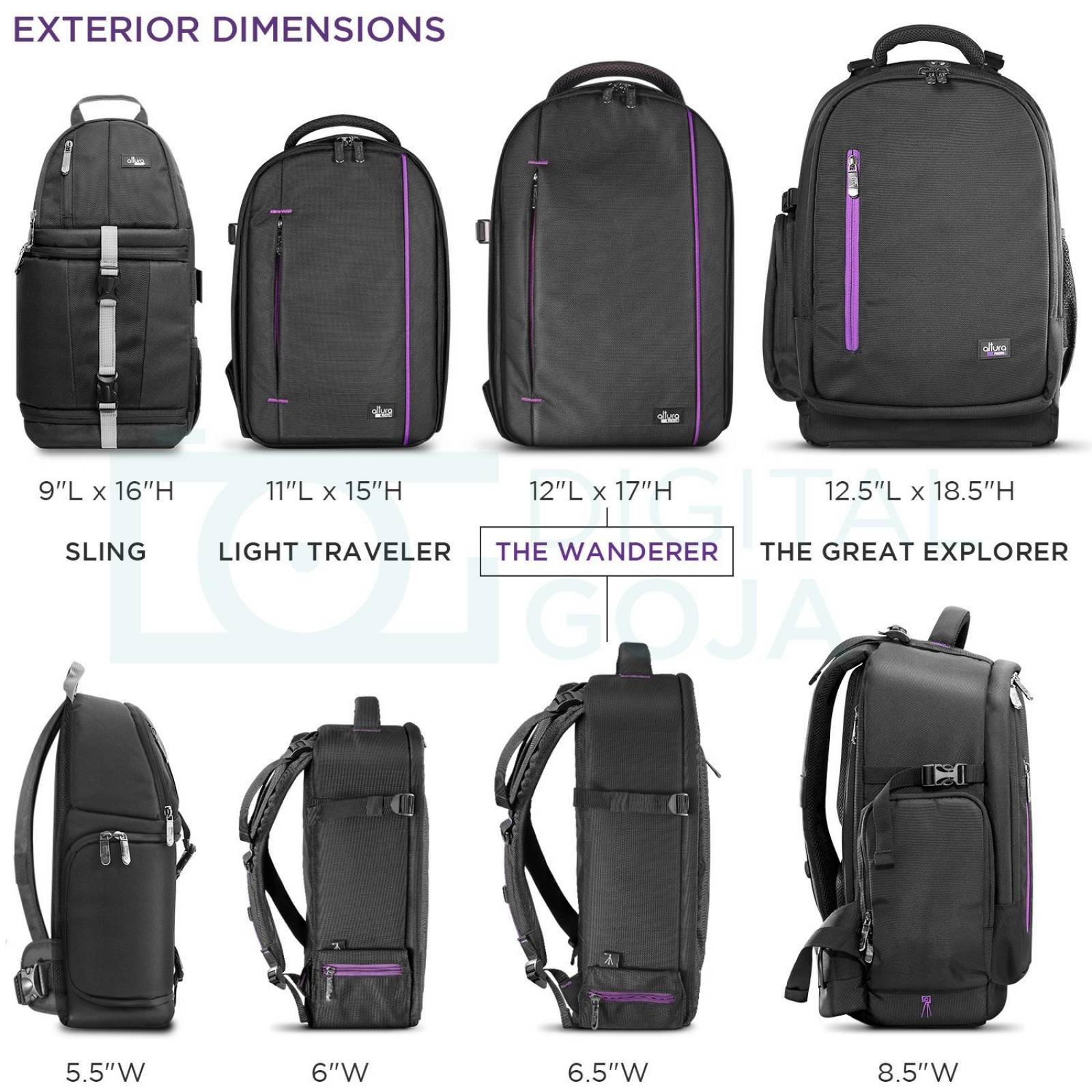 Mochila Altura Photo Wanderer Para Cámara Dslr Y Lente