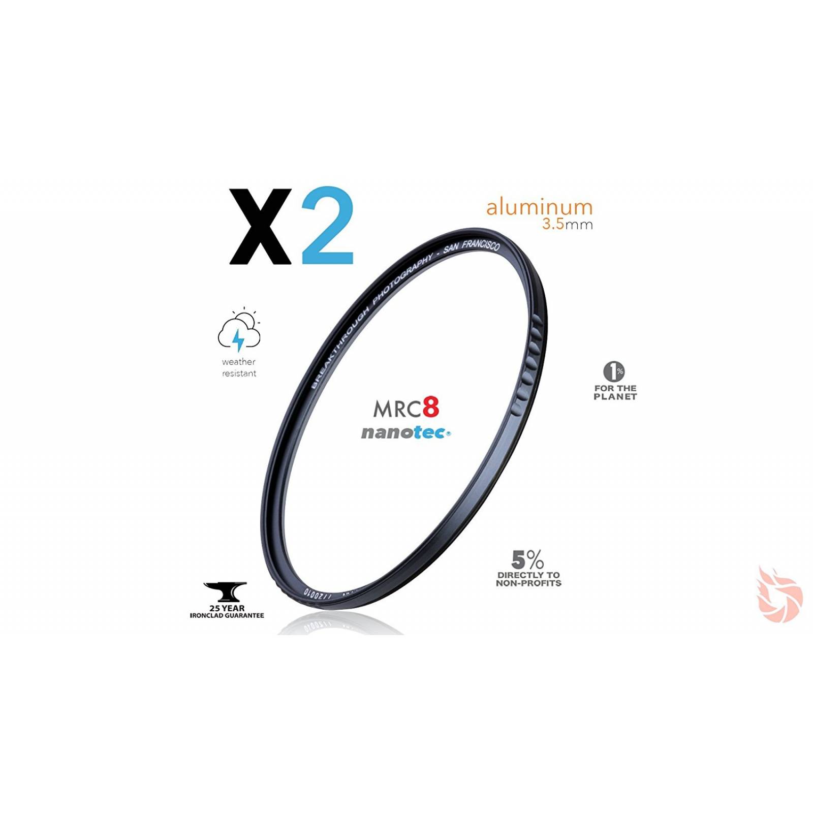 Filtro Cámara Breakthrough Photography X2 Uv 82mm Mrc8