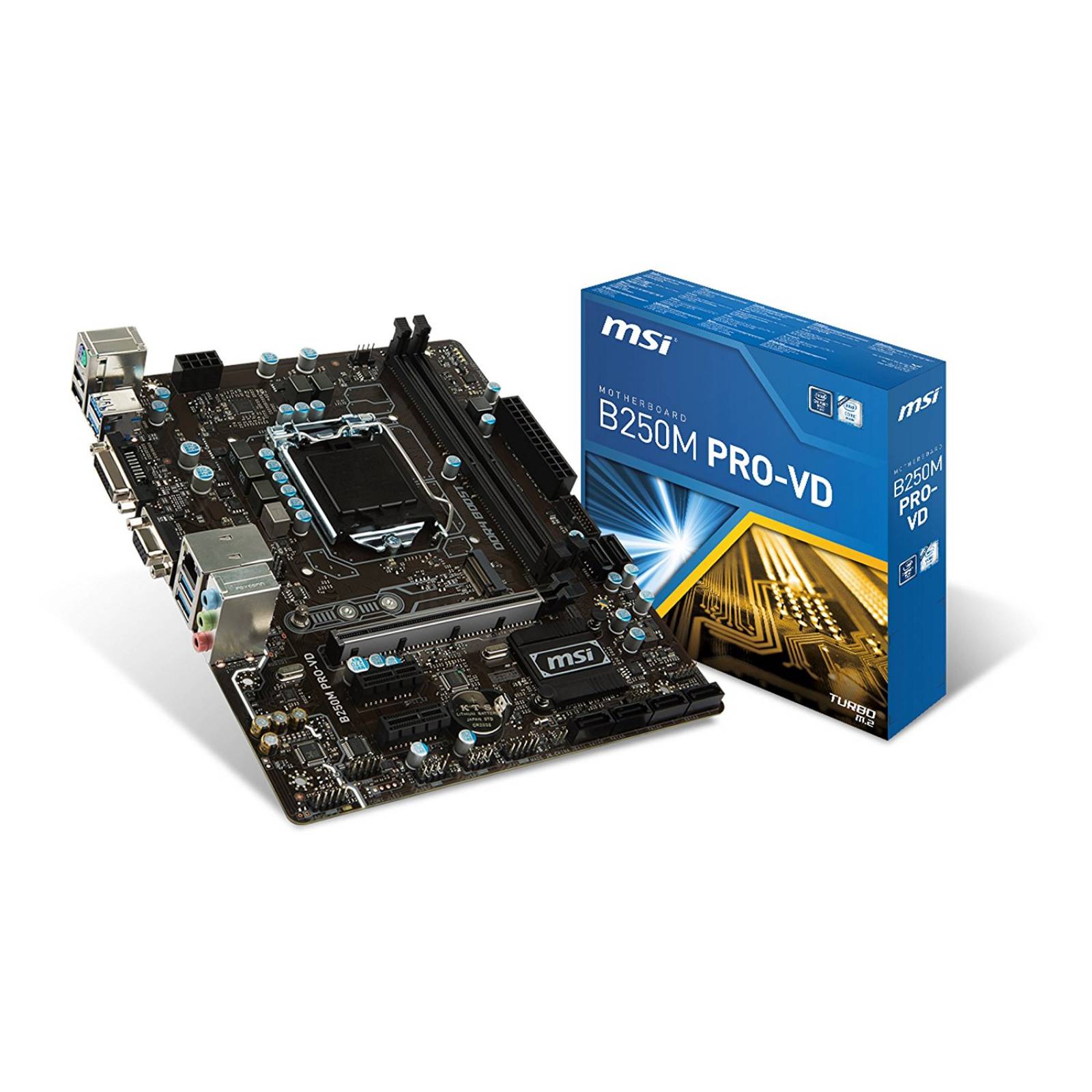 Tarjeta Madre Msi B250m Pro-vd 1151 Ddr4 Usb 3.1 Micro-atx