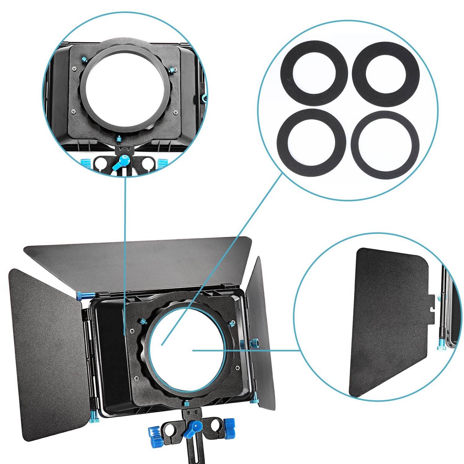 Matte Box Neewer Neewer Para Sistema De Varillas De 15mm