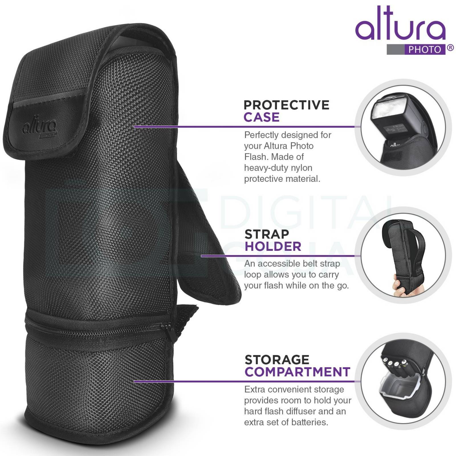 Kit Flash Altura Photo Ap-c1001 Con Trigger Y Accesorios