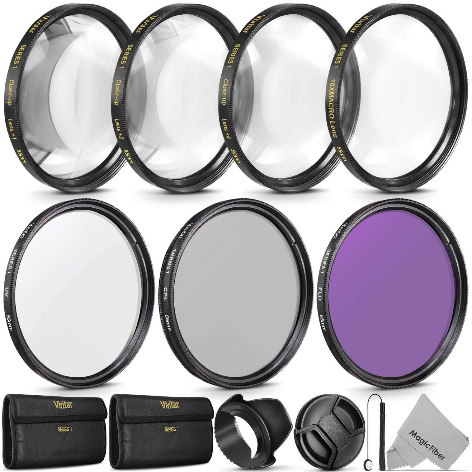 Kit Filtros Digital Goja 55mm Vivitar Uv Cpl Fld Closeup