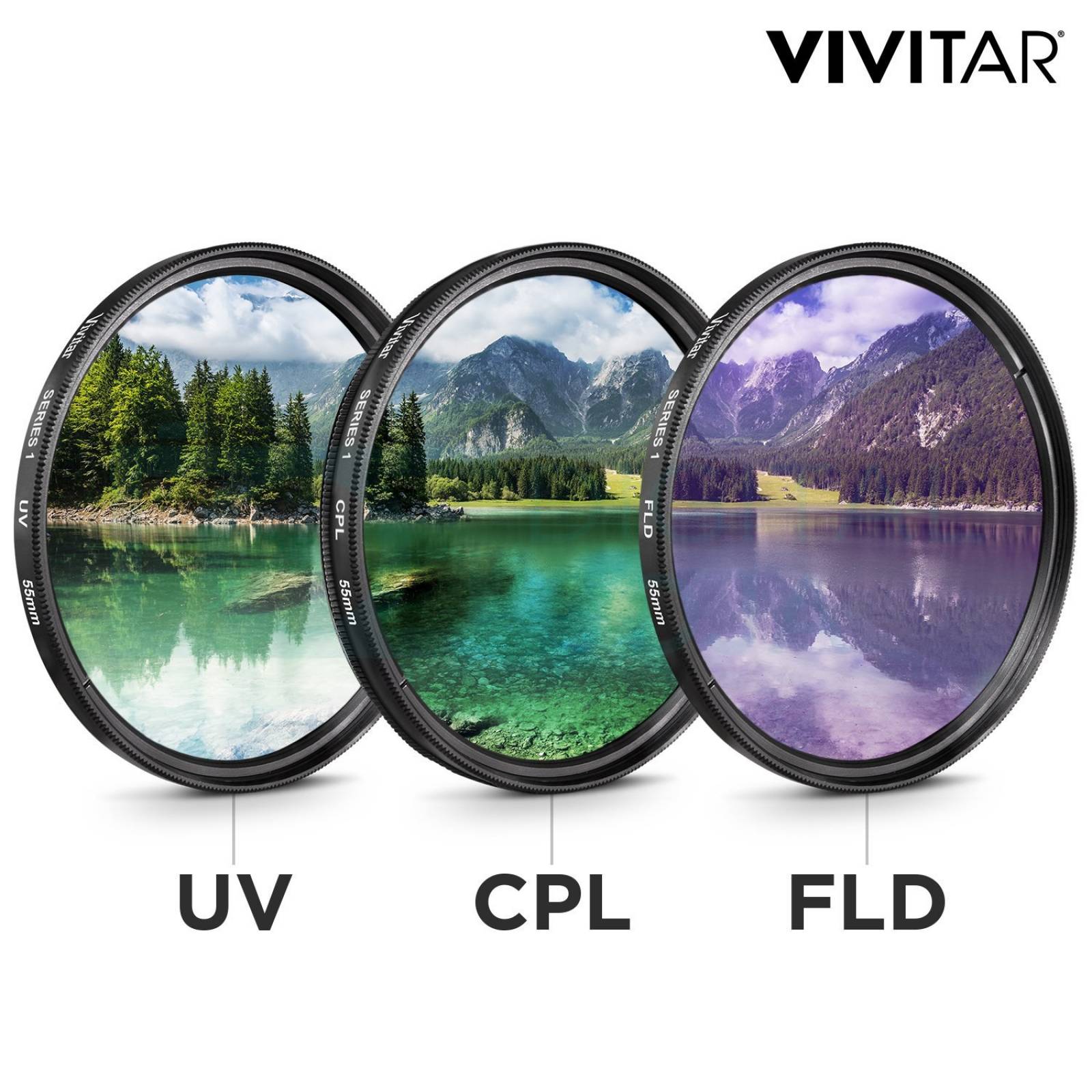 Kit Filtros Digital Goja 55mm Vivitar Uv Cpl Fld Closeup