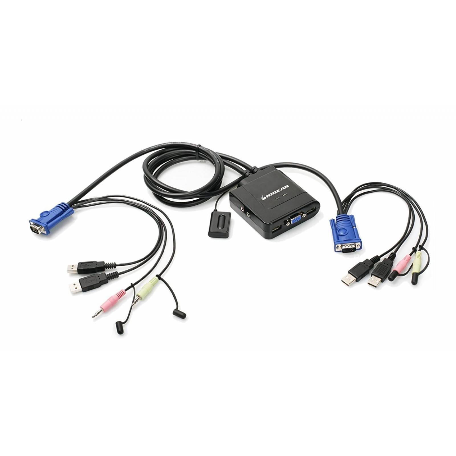 Conmutador Kvm Iogear Gcs72u 2prtos Usb/vga Cables C/remoto