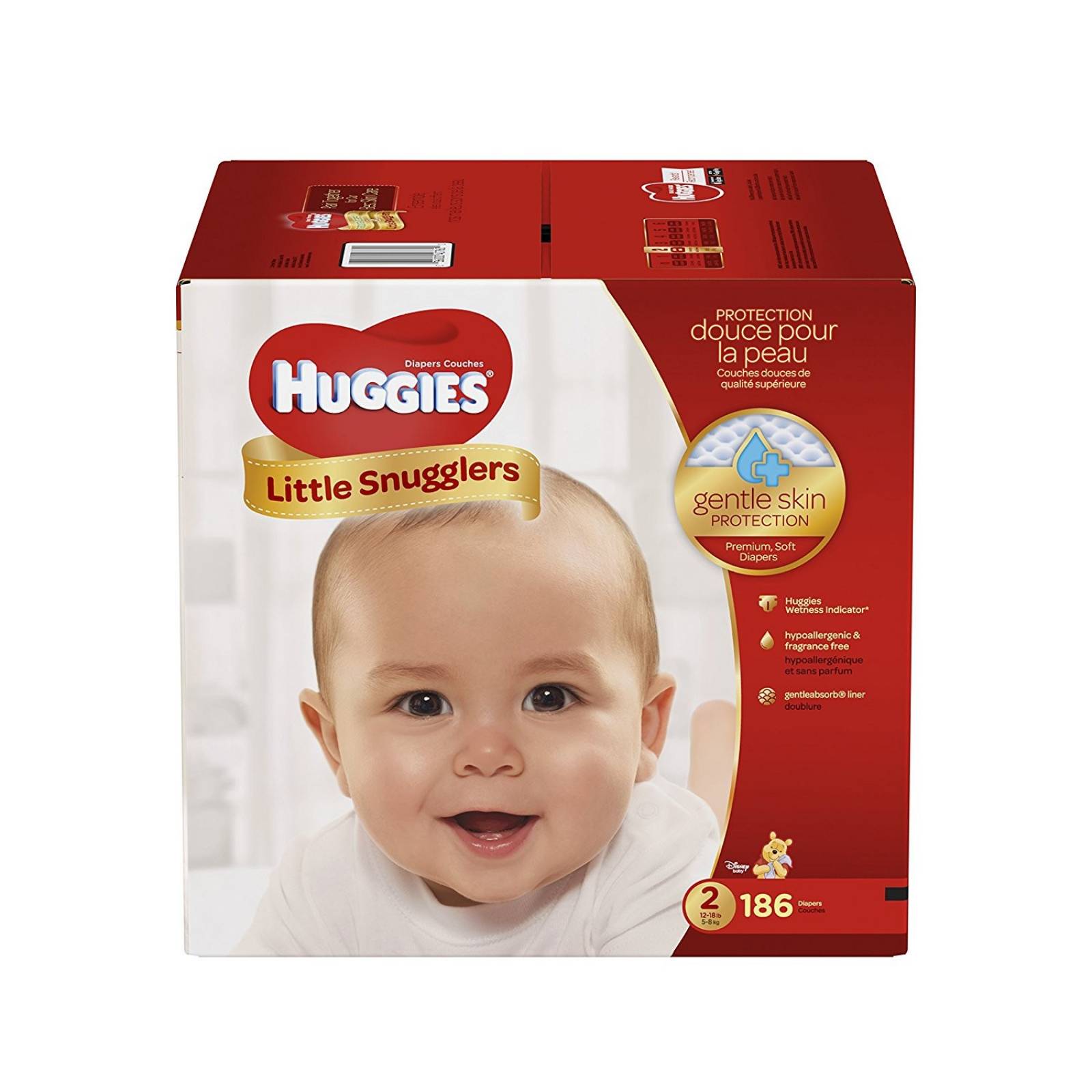 Pañales Desechables Huggies Little Snugglers Talla 2 186 Pz