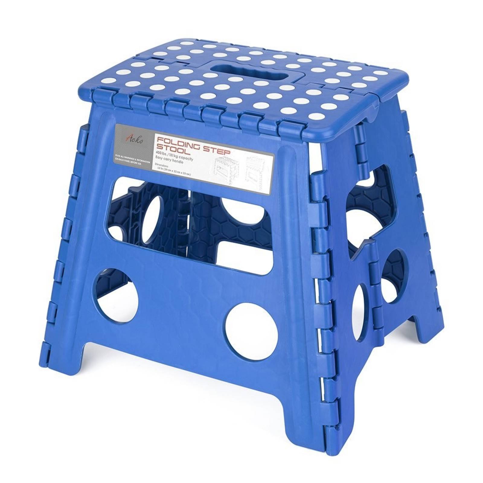 Banquito Para Niño Acko Plegable Ergonómico De 13 Pulg -azul