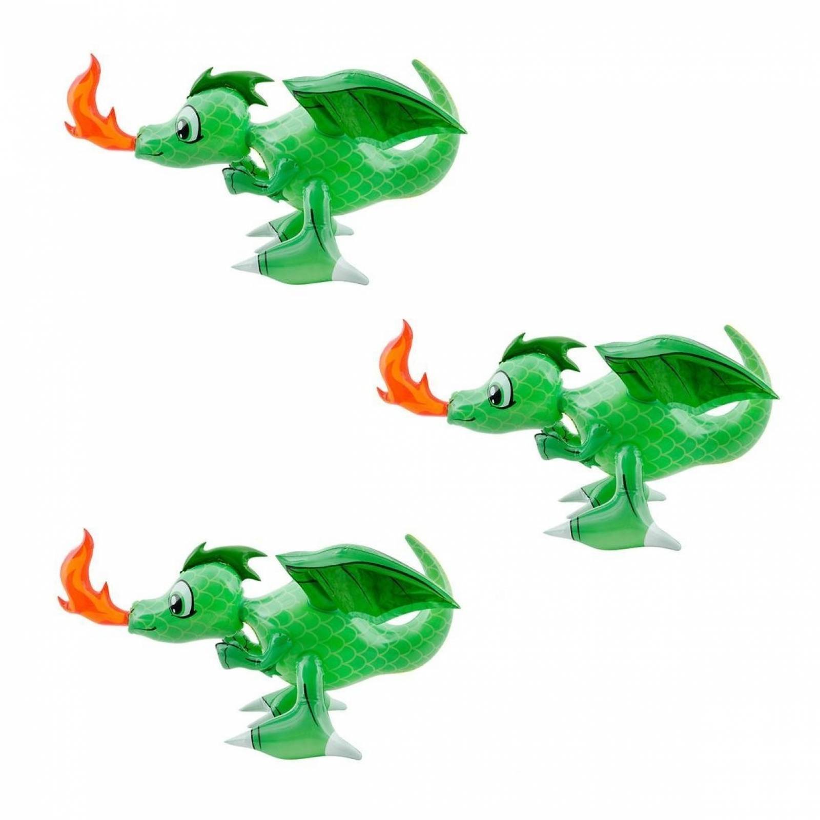 Inflable Rin Dragon 30 Pulgadas Paquete De 3 - Verde