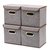 Cajas Organizadoras Ezoware Juego De 4 Medidas 25x25cm -gris
