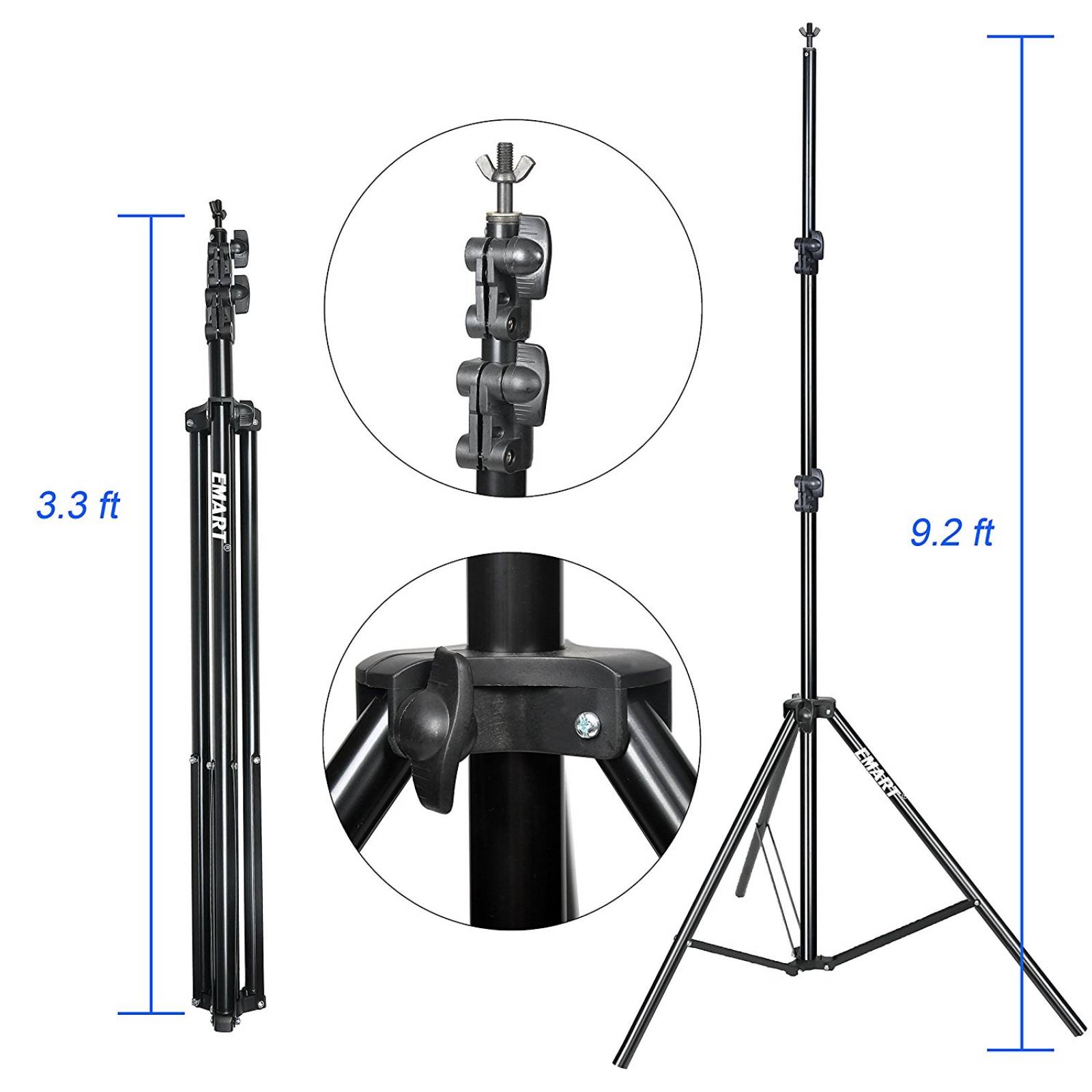 Fondo Fotográfico Emart Kit Sistema Backdrop Stand 9.2 X10ft