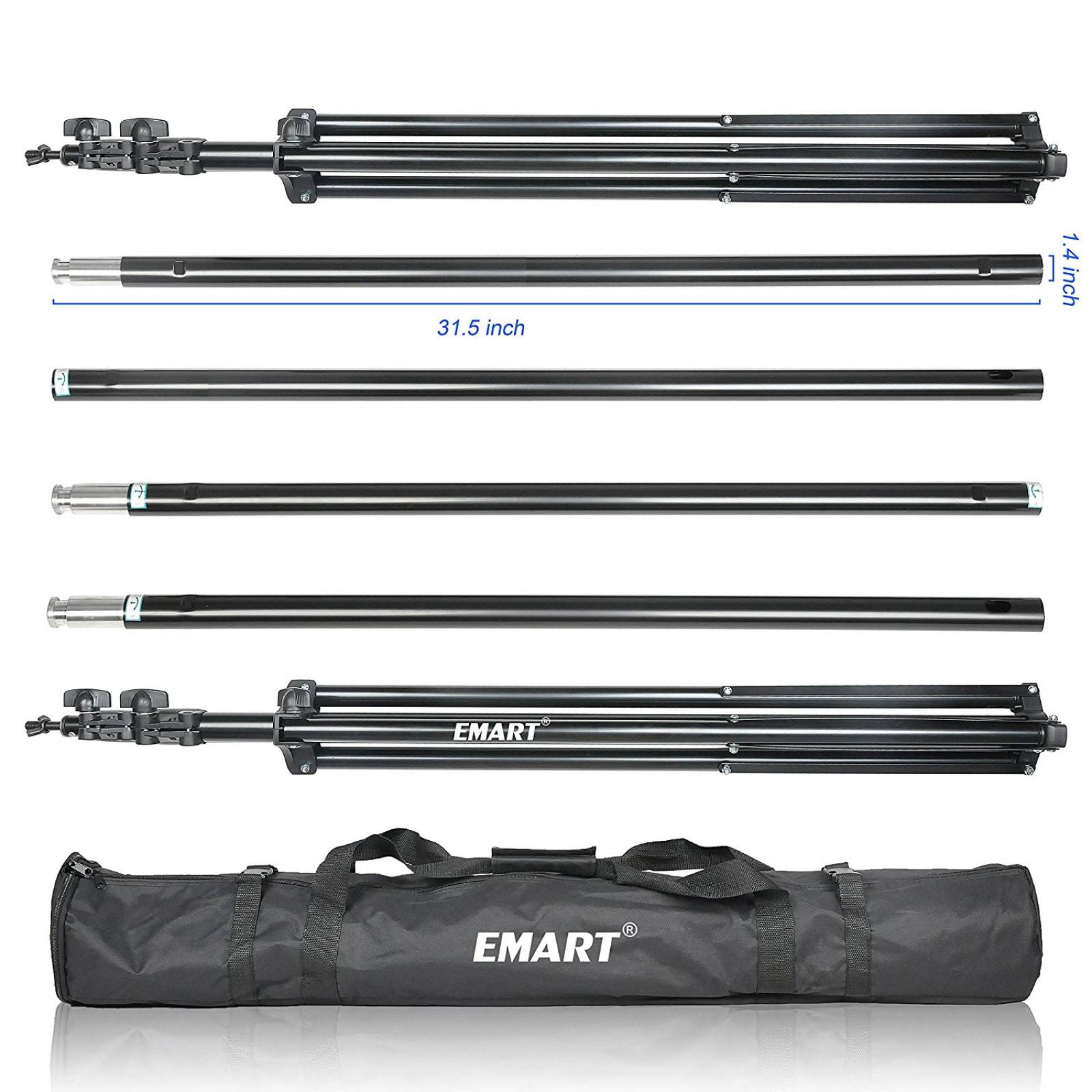Fondo Fotográfico Emart Kit Sistema Backdrop Stand 9.2 X10ft