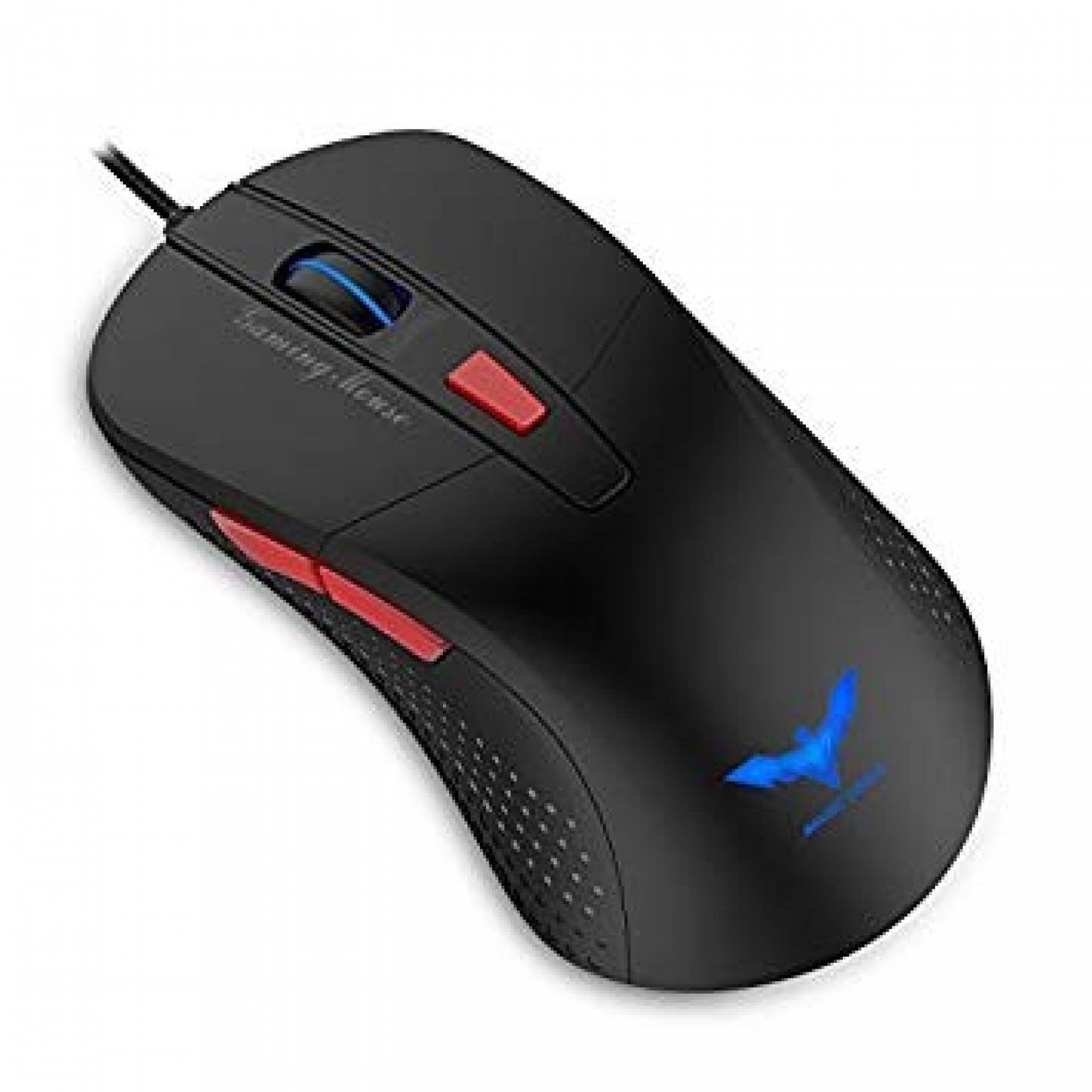 Mouse Gamer Havit 6 botones Óptico 2800dpi cable USB -Negro
