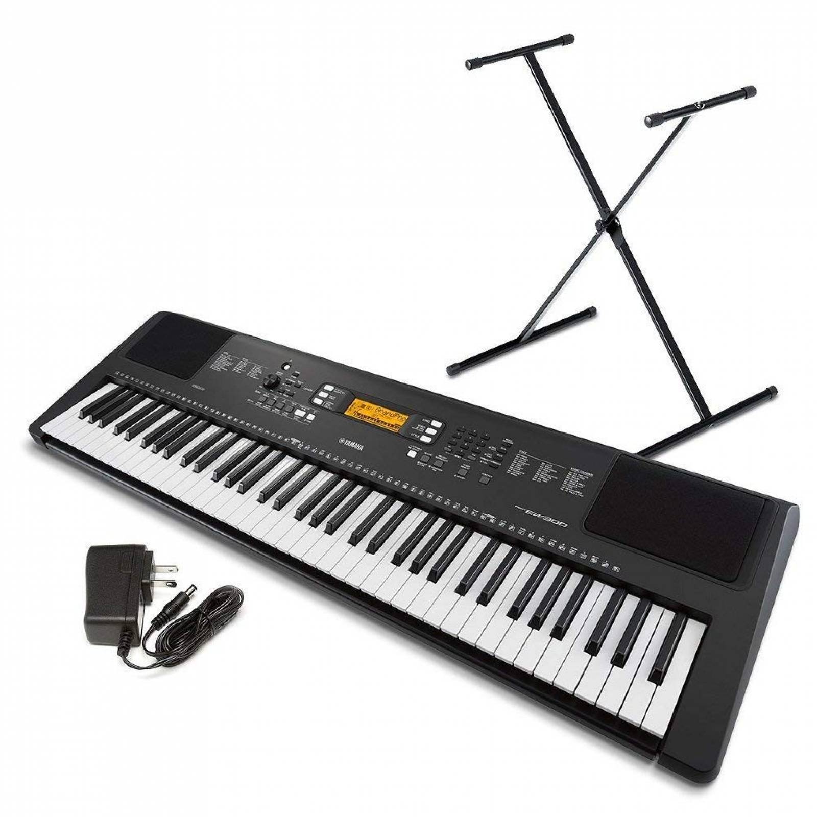 Kit Teclado Musical YAMAHA PSR-EW300 76 Teclas -Negro