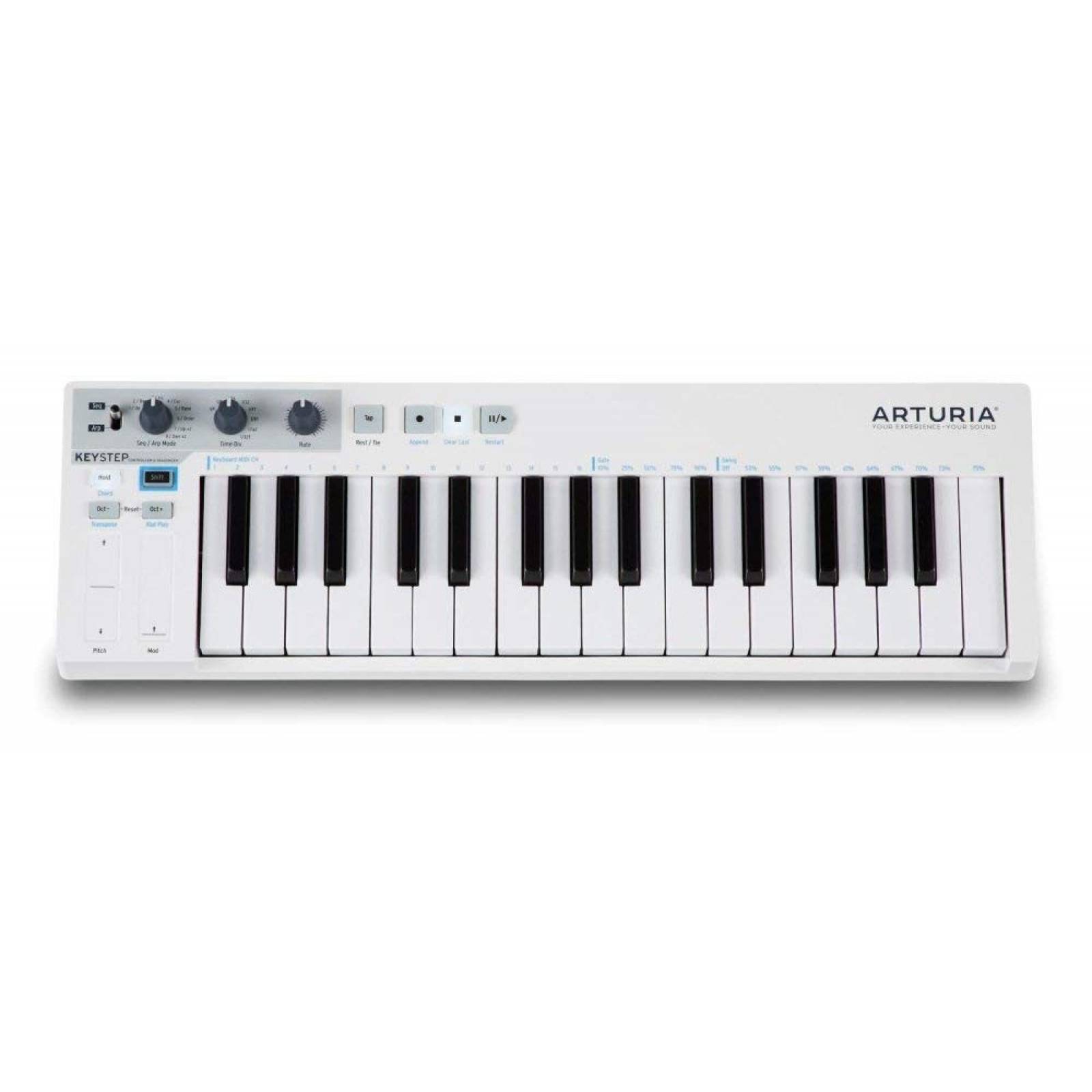 Controlador MIDI Arturia KeyStep Arpegiador -Blanco