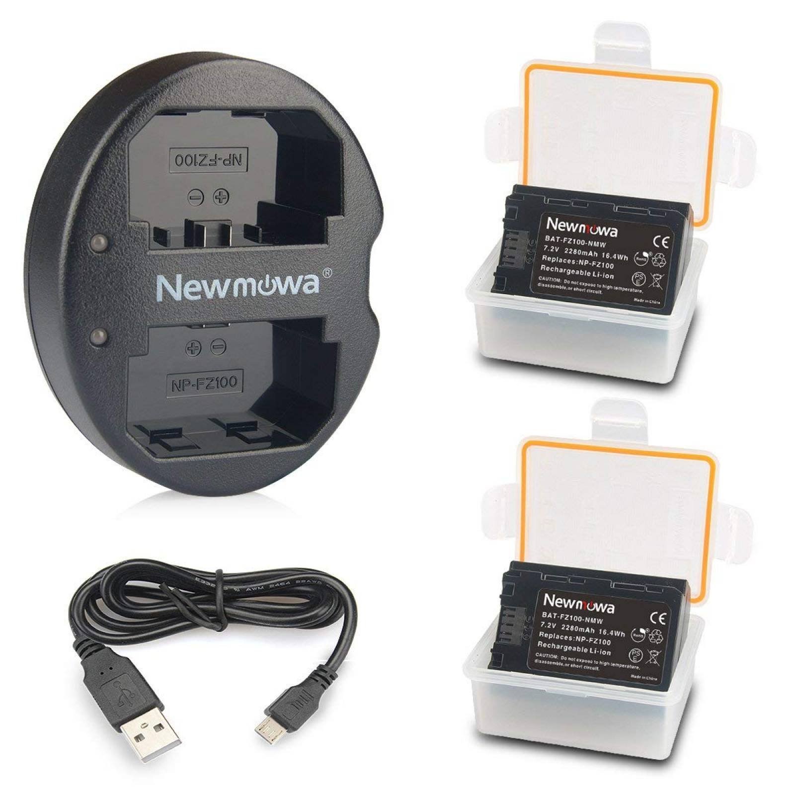 Batería de videocámara Newmowa Sony NP-FZ100 BC-QZ1 2 pzas