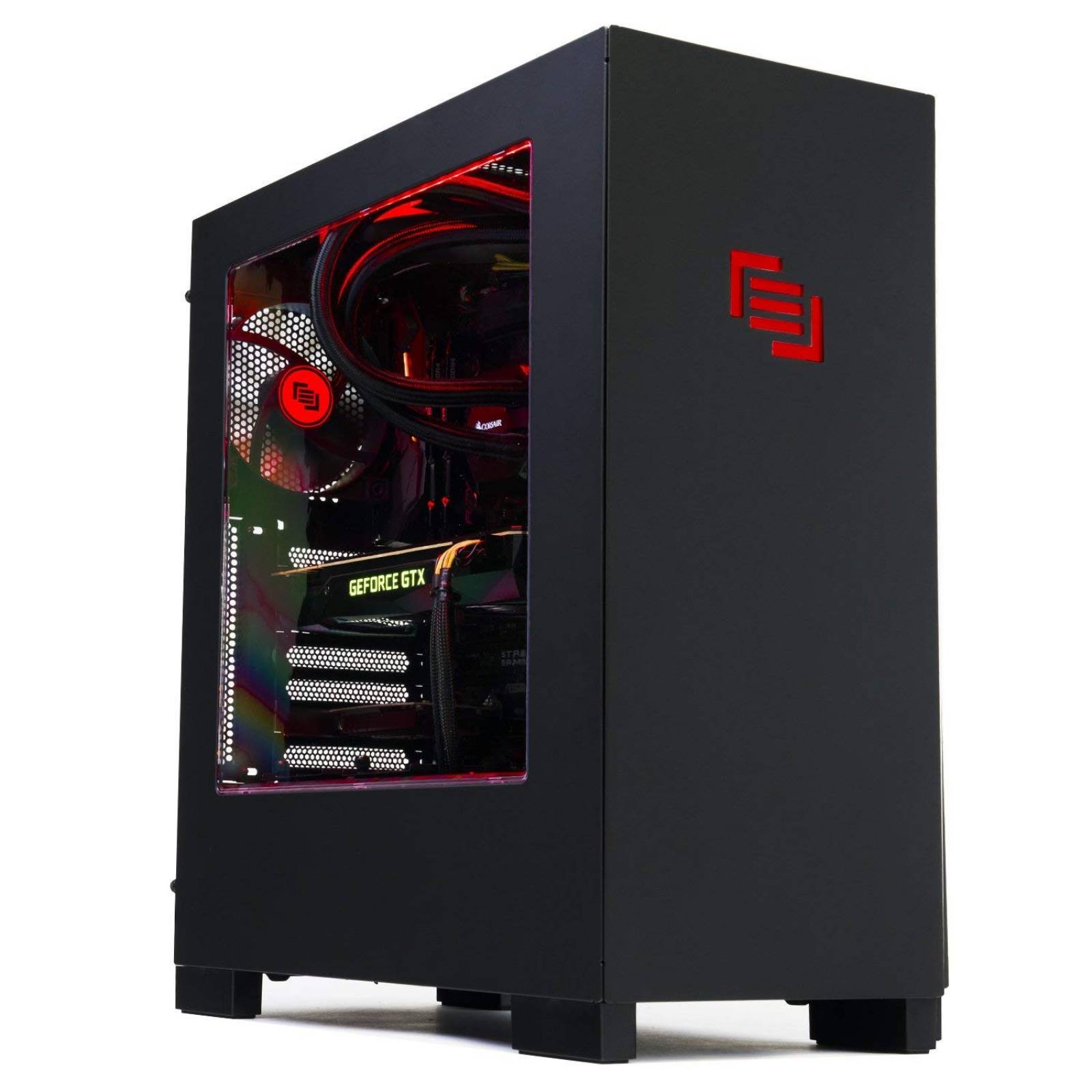 Игровой core i5. Красный игровой компьютер. Компьютер на 64 ГБ.