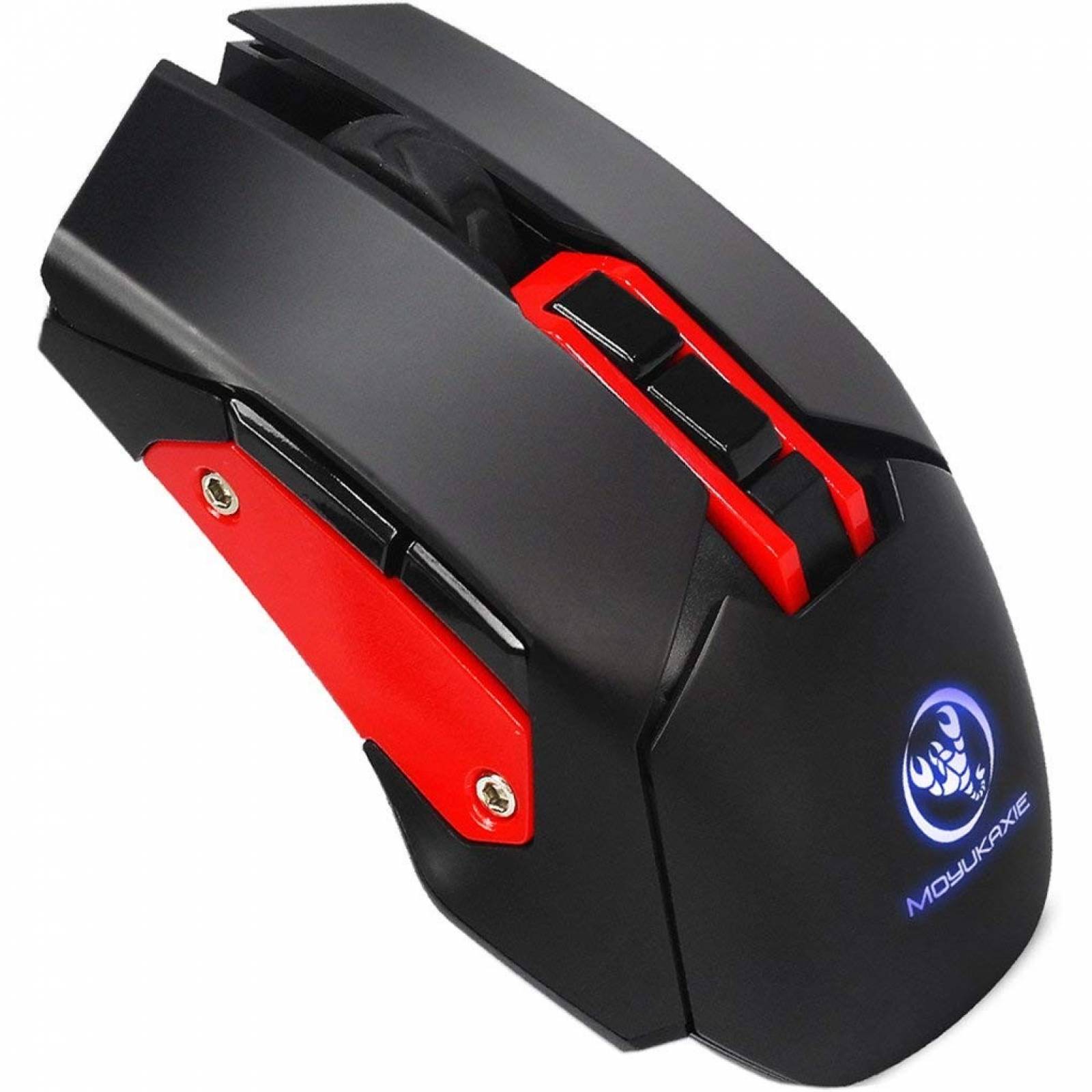 Mouse Gamer Zerodate Inalámbrico 4800 DPI 7 Botones -Negro