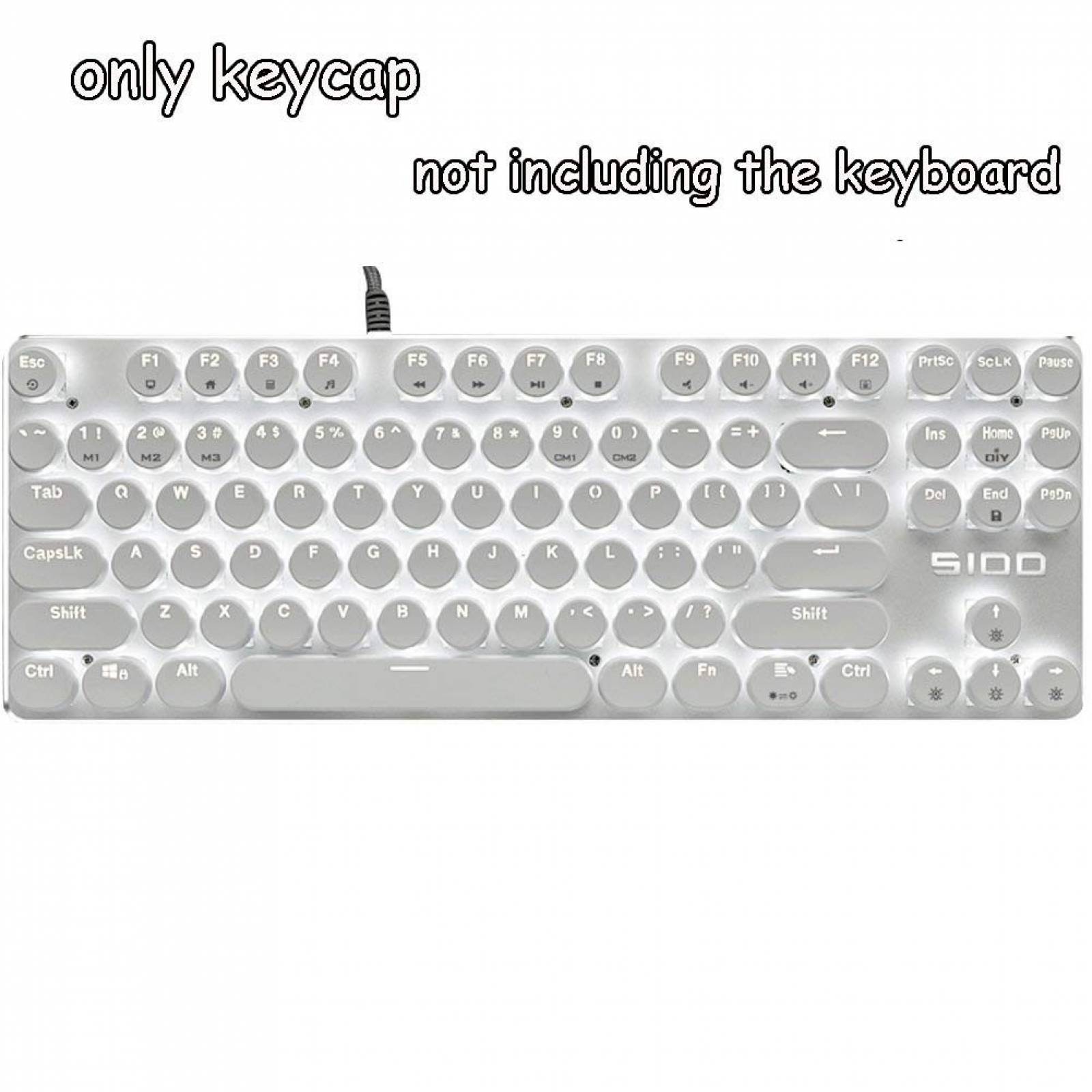 Teclado Creation Core máquina de escribir estilo LED -blanco